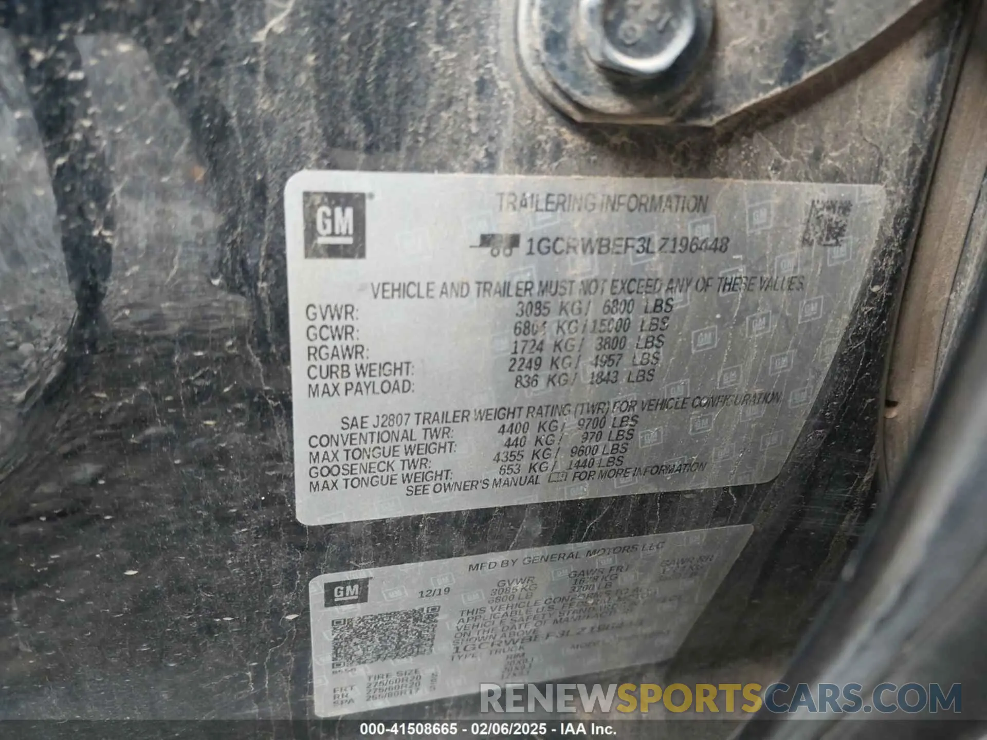 9 fotografías del automóvil dañado 1GCRWBEF3LZ196448 CHEVROLET SILVERADO 1500 2020