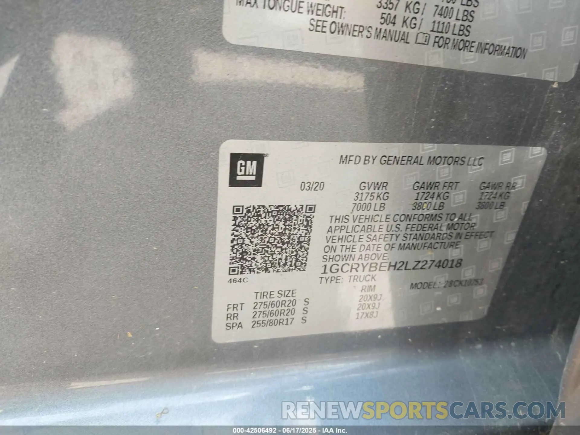 9 fotografías del automóvil dañado 1GCRYBEH2LZ274018 CHEVROLET SILVERADO 1500 2020