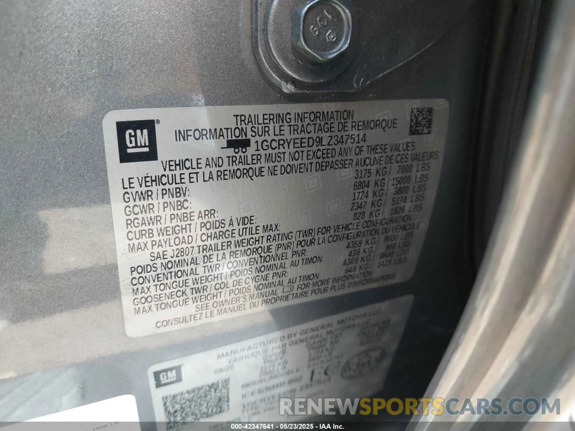 9 fotografías del automóvil dañado 1GCRYEED9LZ347514 CHEVROLET SILVERADO 1500 2020