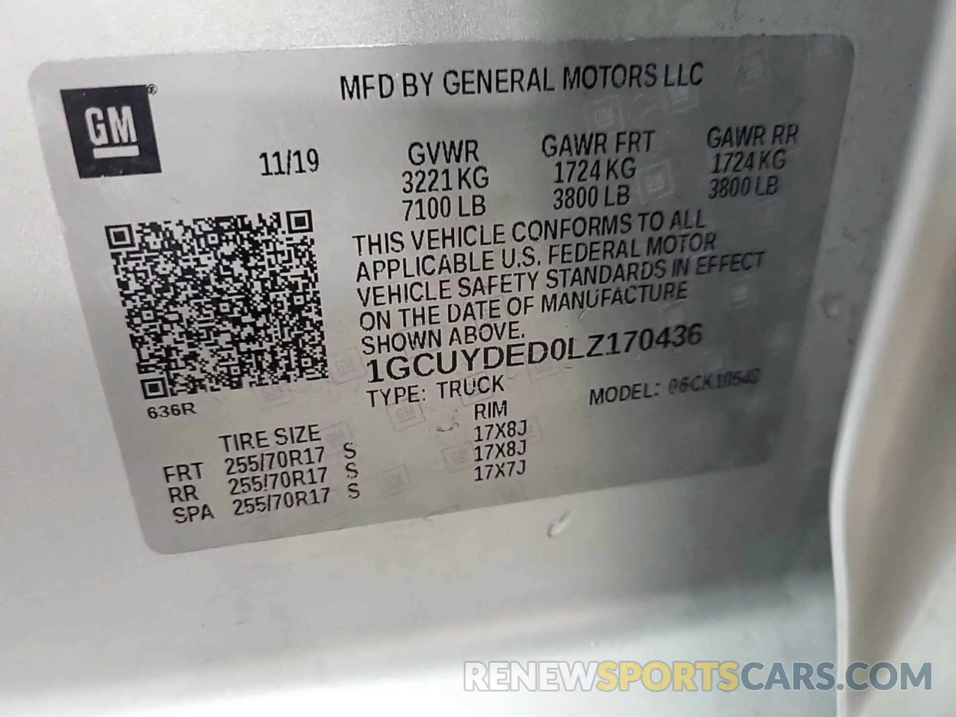 25 fotografías del automóvil dañado 1GCUYDED0LZ170436 CHEVROLET SILVERADO 1500 2020