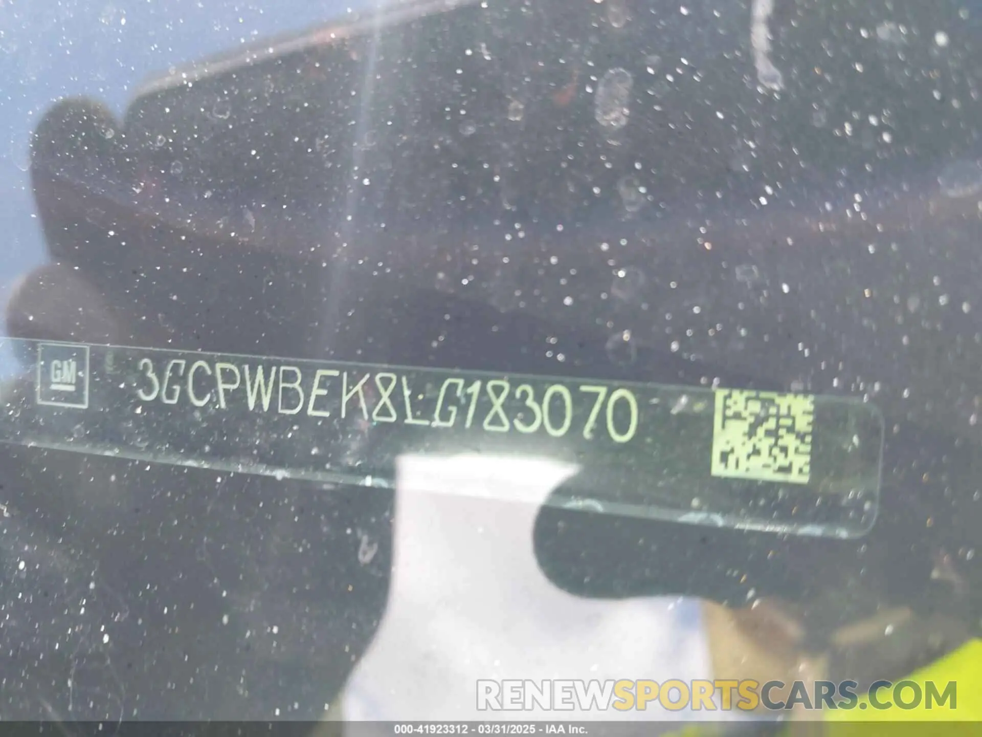 9 fotografías del automóvil dañado 3GCPWBEK8LG183070 CHEVROLET SILVERADO 1500 2020