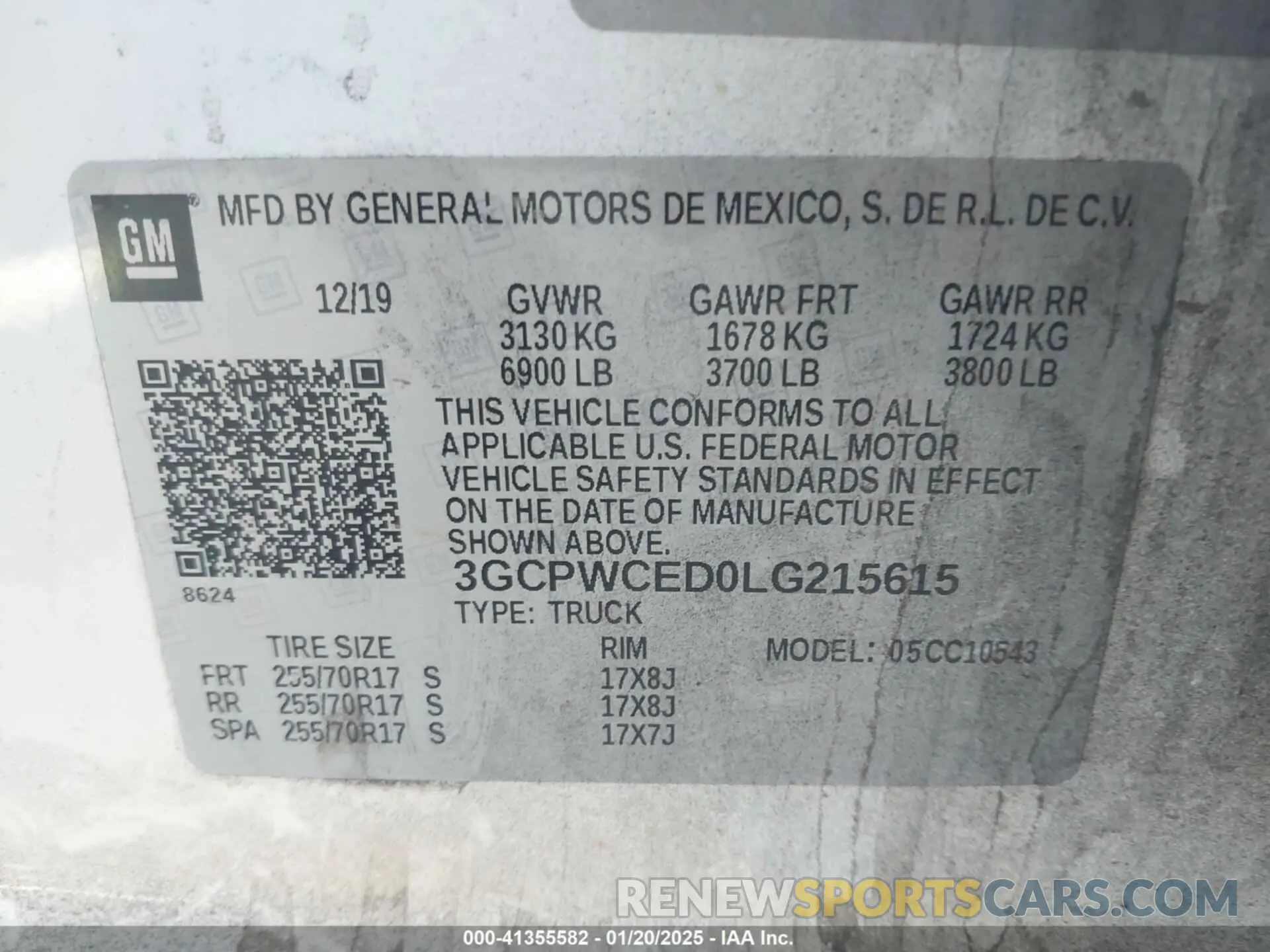 9 fotografías del automóvil dañado 3GCPWCED0LG215615 CHEVROLET SILVERADO 1500 2020