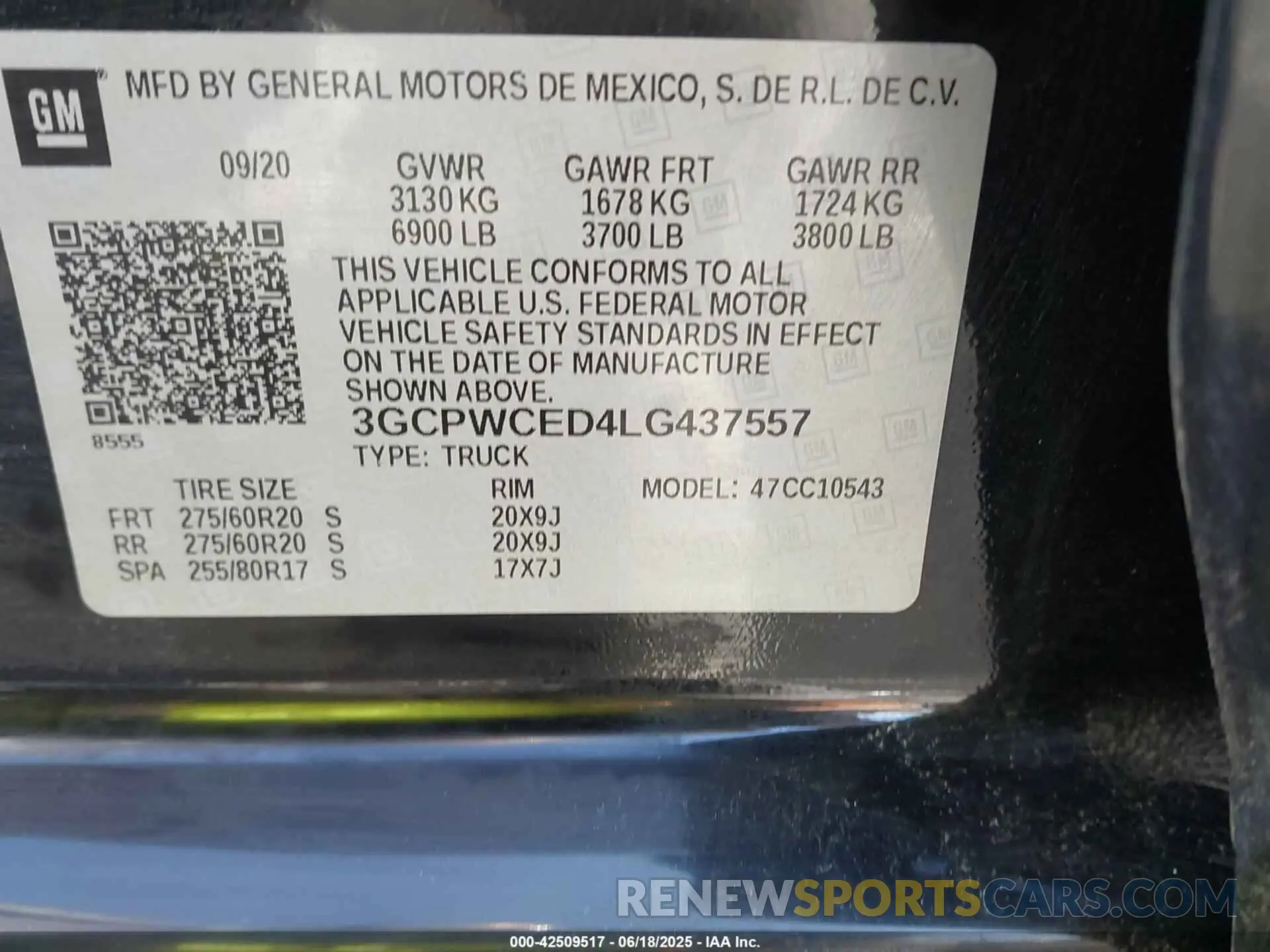 9 fotografías del automóvil dañado 3GCPWCED4LG437557 CHEVROLET SILVERADO 1500 2020