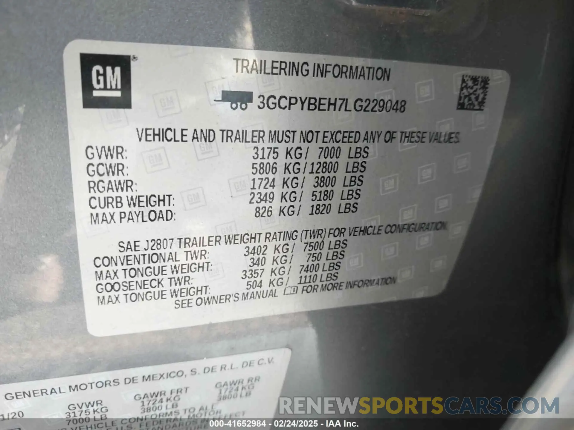 9 fotografías del automóvil dañado 3GCPYBEH7LG229048 CHEVROLET SILVERADO 1500 2020