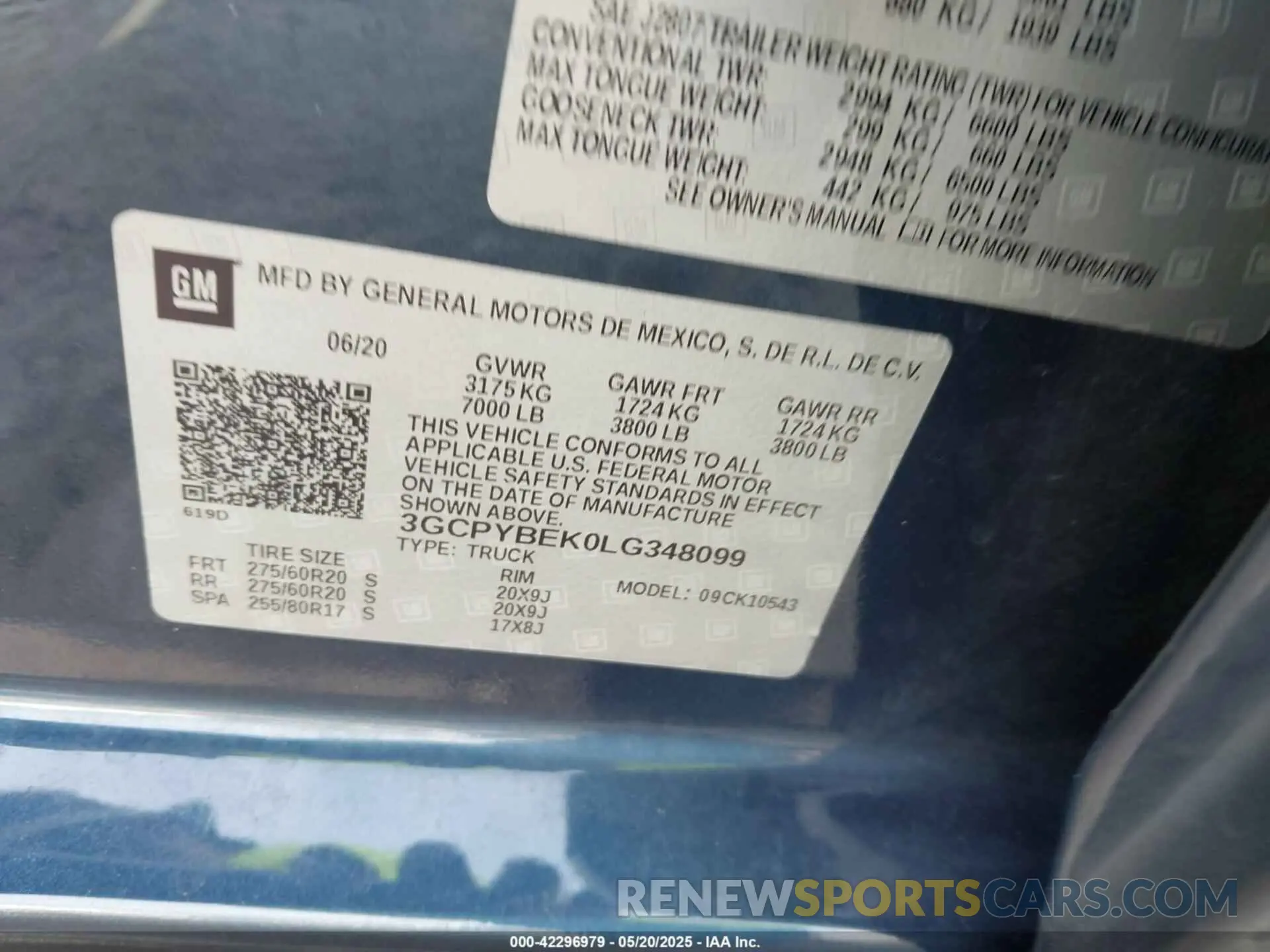 9 fotografías del automóvil dañado 3GCPYBEK0LG348099 CHEVROLET SILVERADO 1500 2020