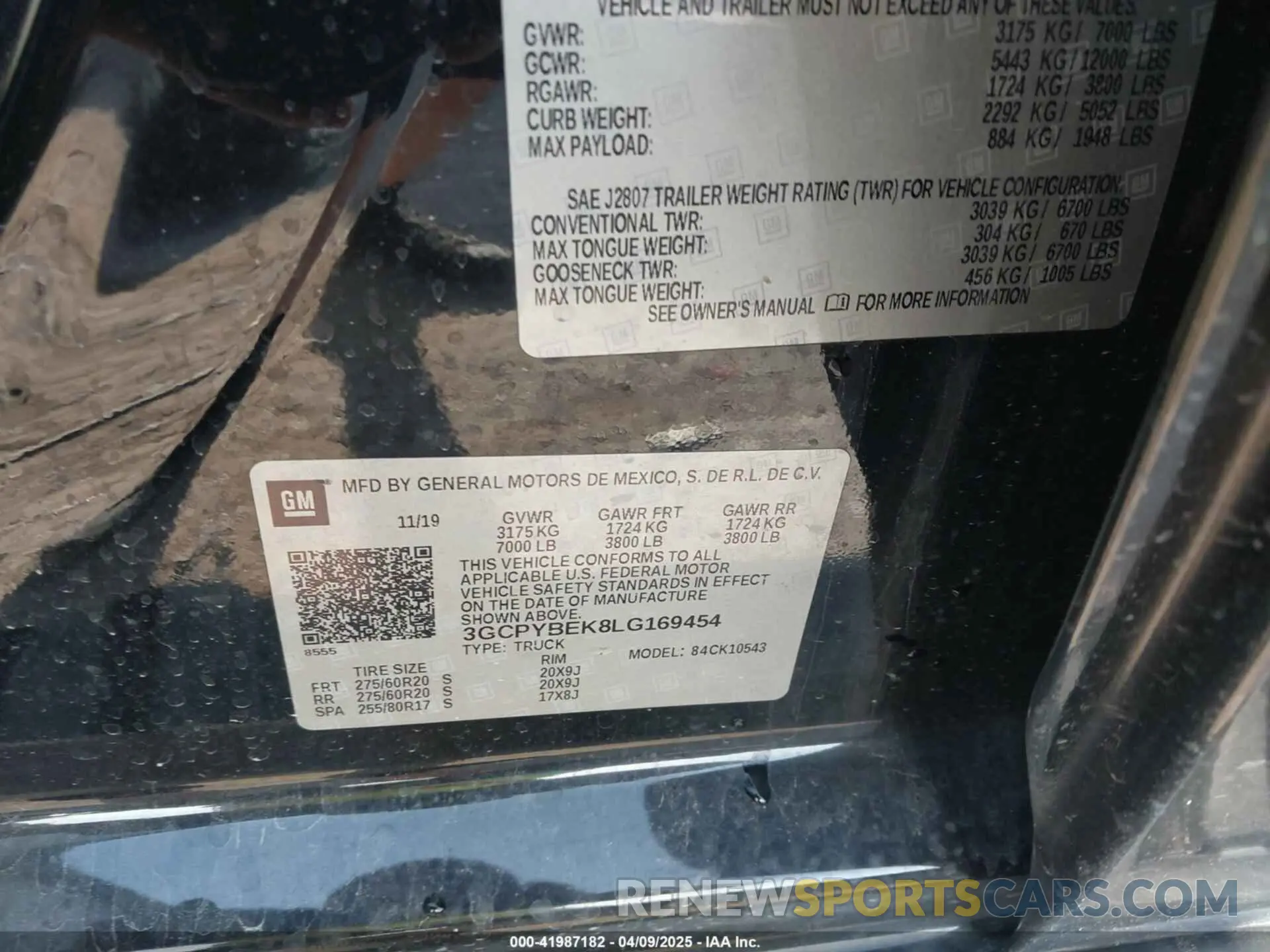 9 fotografías del automóvil dañado 3GCPYBEK8LG169454 CHEVROLET SILVERADO 1500 2020