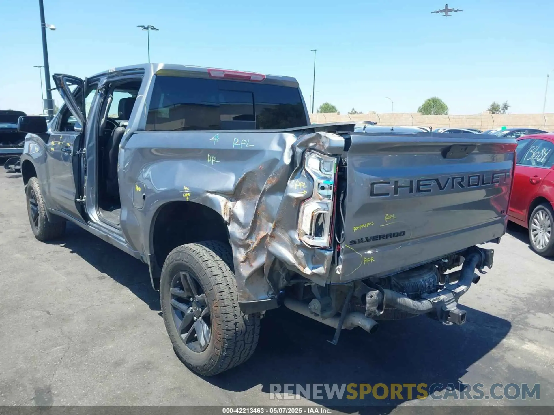 15 fotografías del automóvil dañado 3GCPYFED6LG325175 CHEVROLET SILVERADO 1500 2020