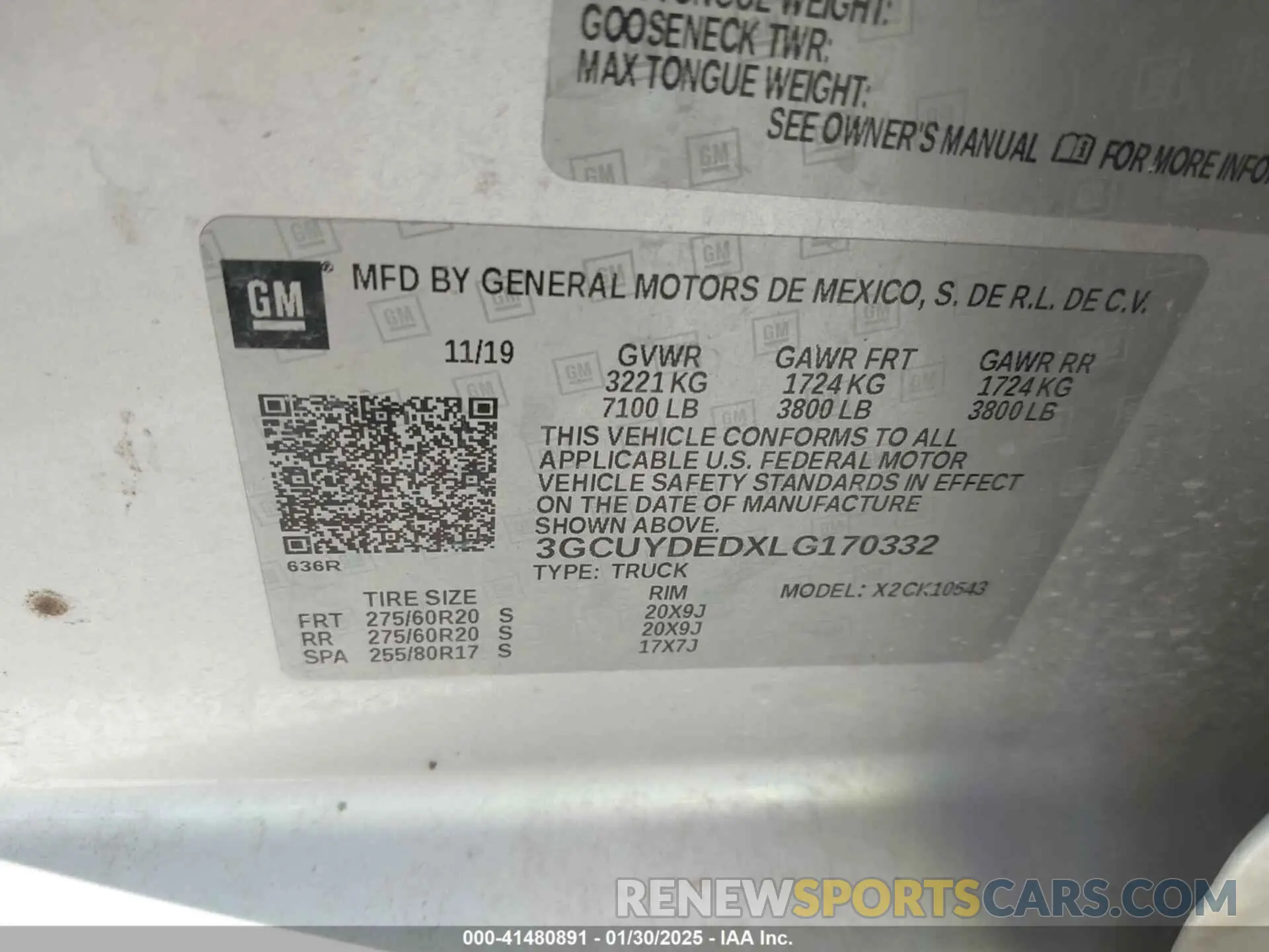 9 fotografías del automóvil dañado 3GCUYDEDXLG170332 CHEVROLET SILVERADO 1500 2020