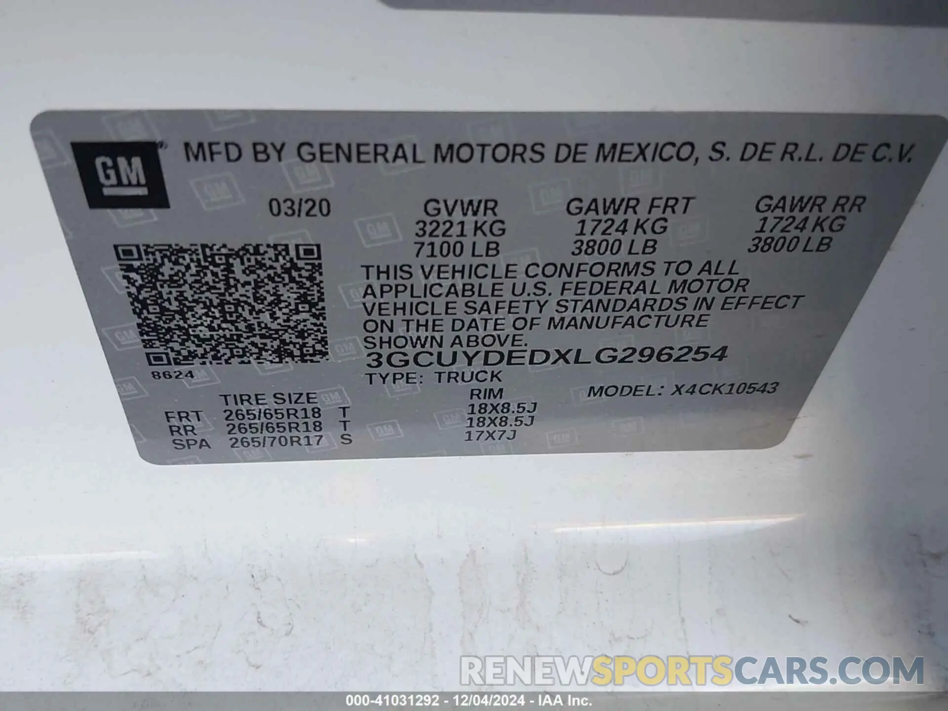 9 fotografías del automóvil dañado 3GCUYDEDXLG296254 CHEVROLET SILVERADO 1500 2020