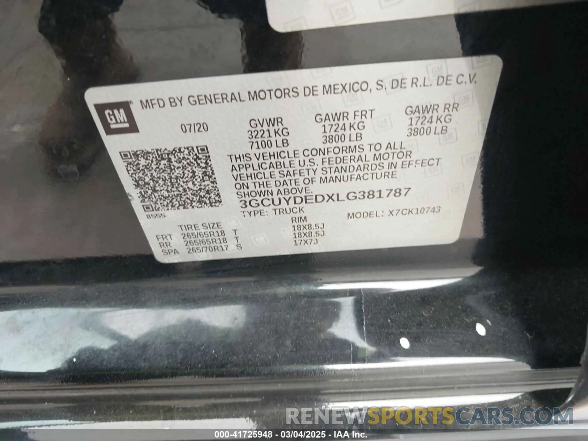 9 fotografías del automóvil dañado 3GCUYDEDXLG381787 CHEVROLET SILVERADO 1500 2020