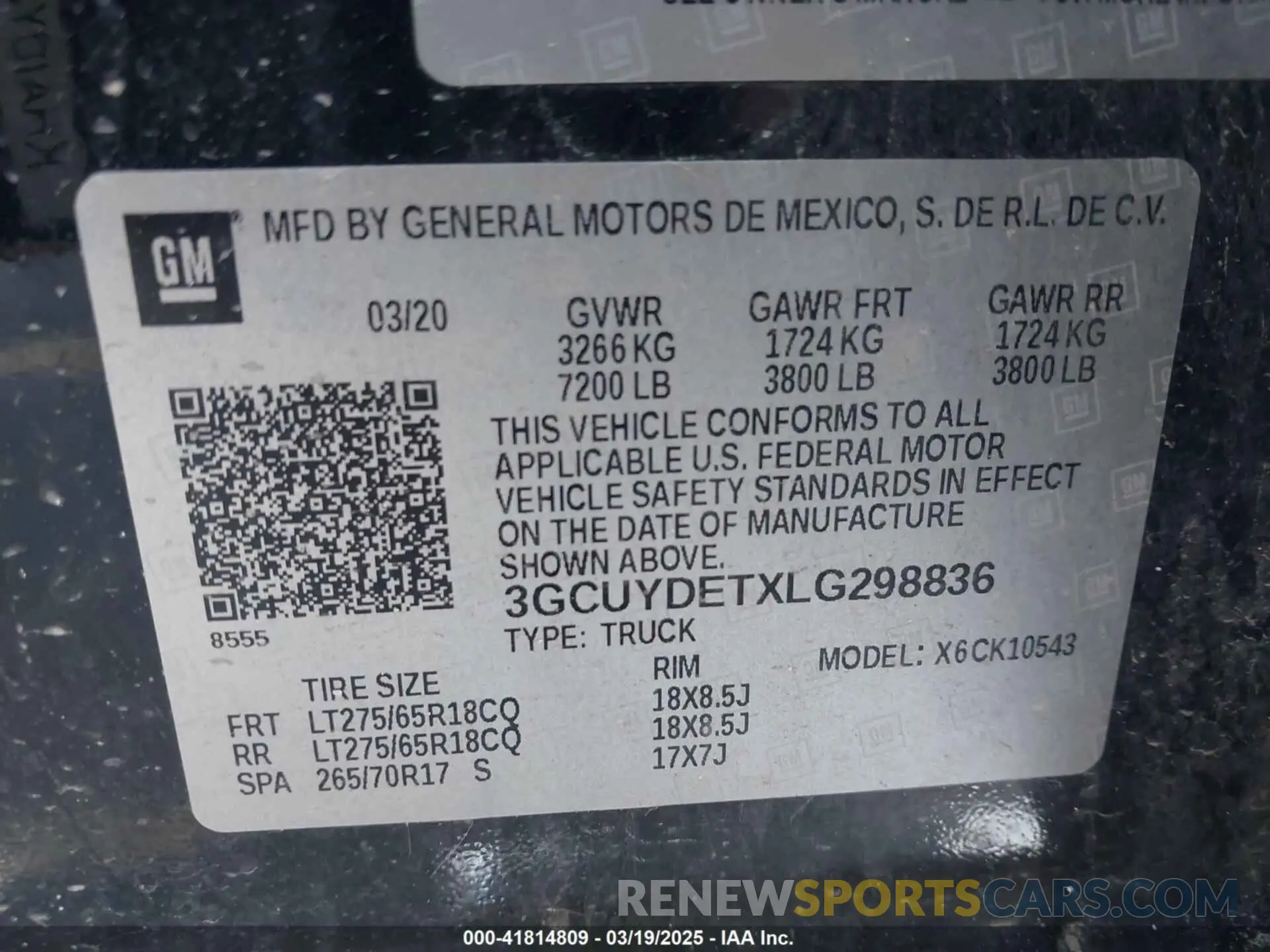 9 fotografías del automóvil dañado 3GCUYDETXLG298836 CHEVROLET SILVERADO 1500 2020