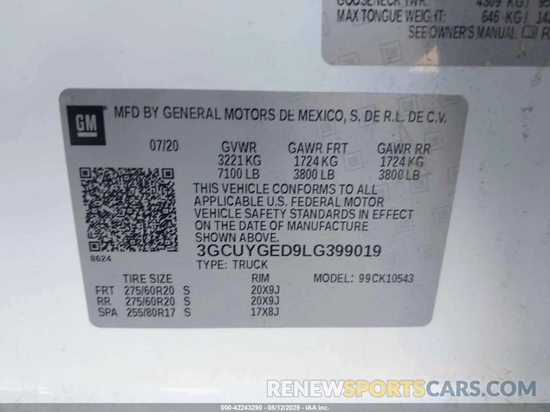 9 fotografías del automóvil dañado 3GCUYGED9LG399019 CHEVROLET SILVERADO 1500 2020