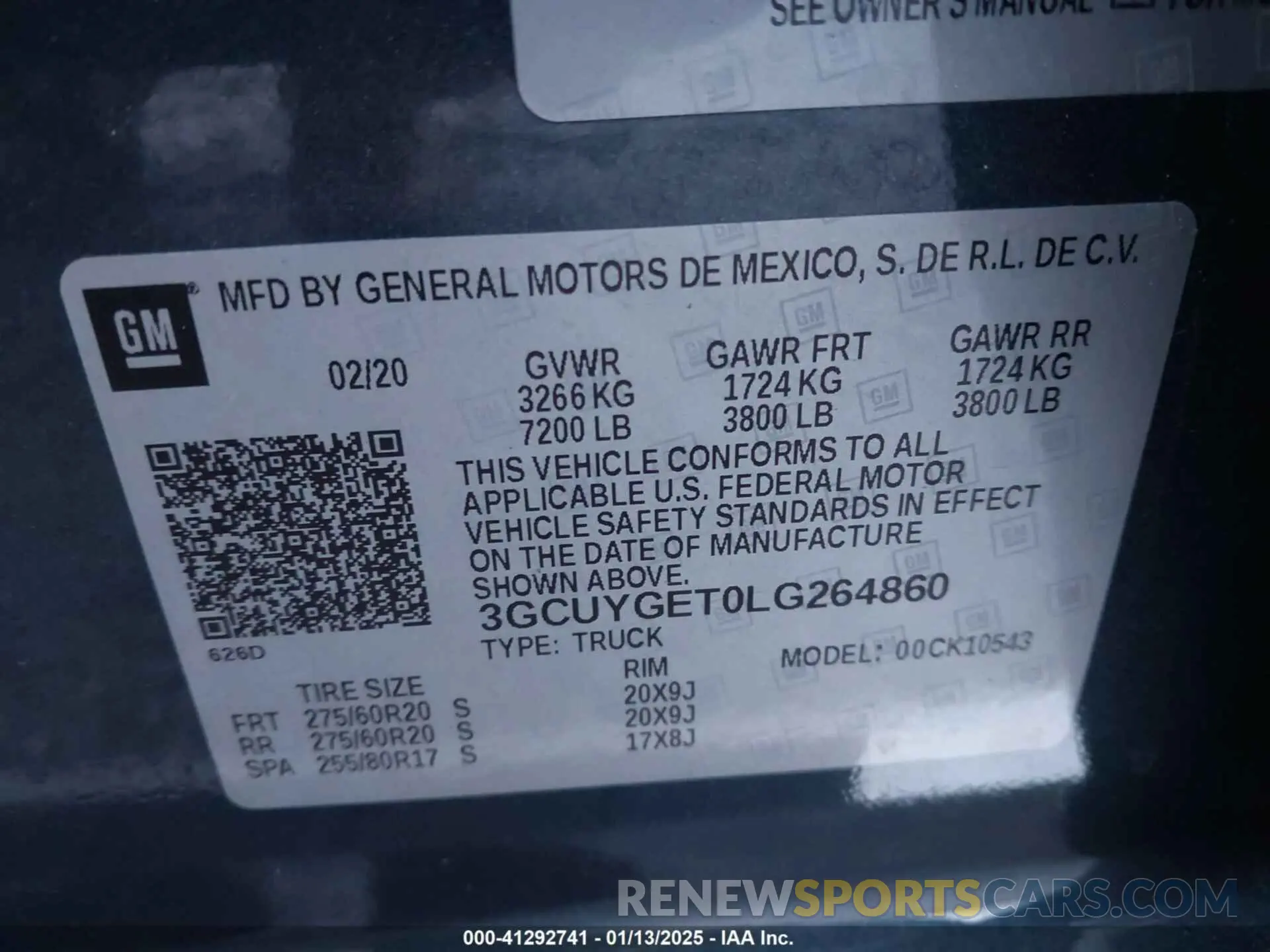 9 fotografías del automóvil dañado 3GCUYGET0LG264860 CHEVROLET SILVERADO 1500 2020