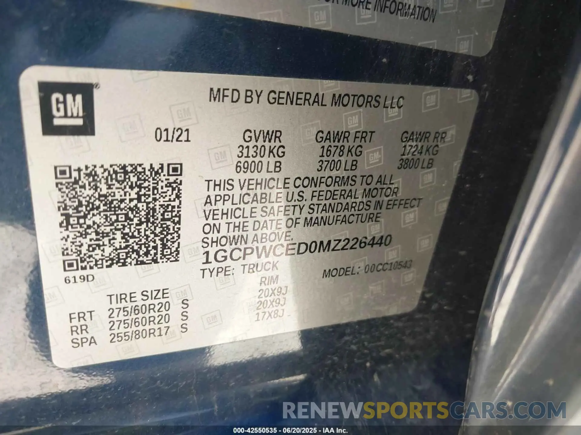 9 fotografías del automóvil dañado 1GCPWCED0MZ226440 CHEVROLET SILVERADO 1500 2021