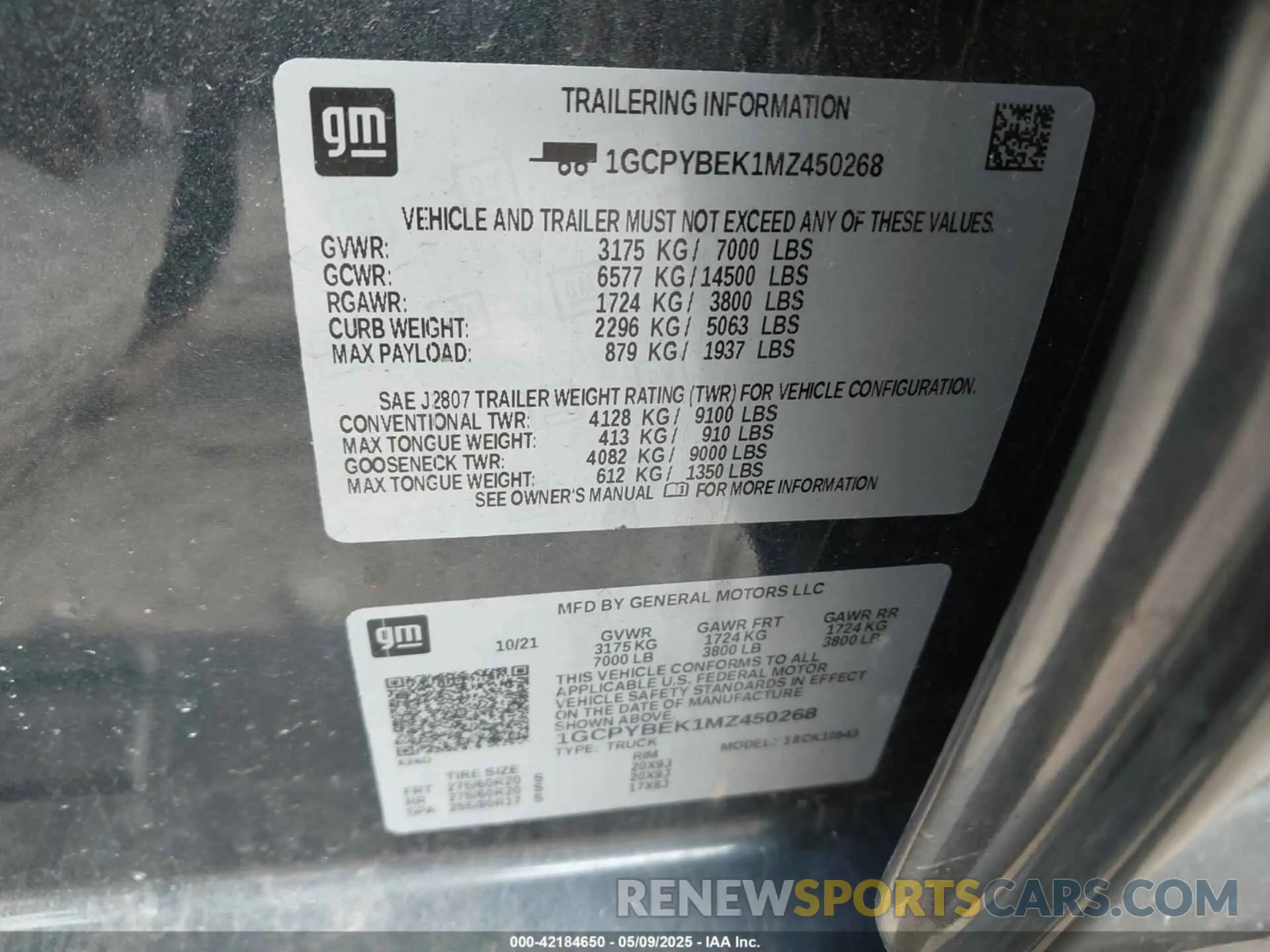 9 fotografías del automóvil dañado 1GCPYBEK1MZ450268 CHEVROLET SILVERADO 1500 2021