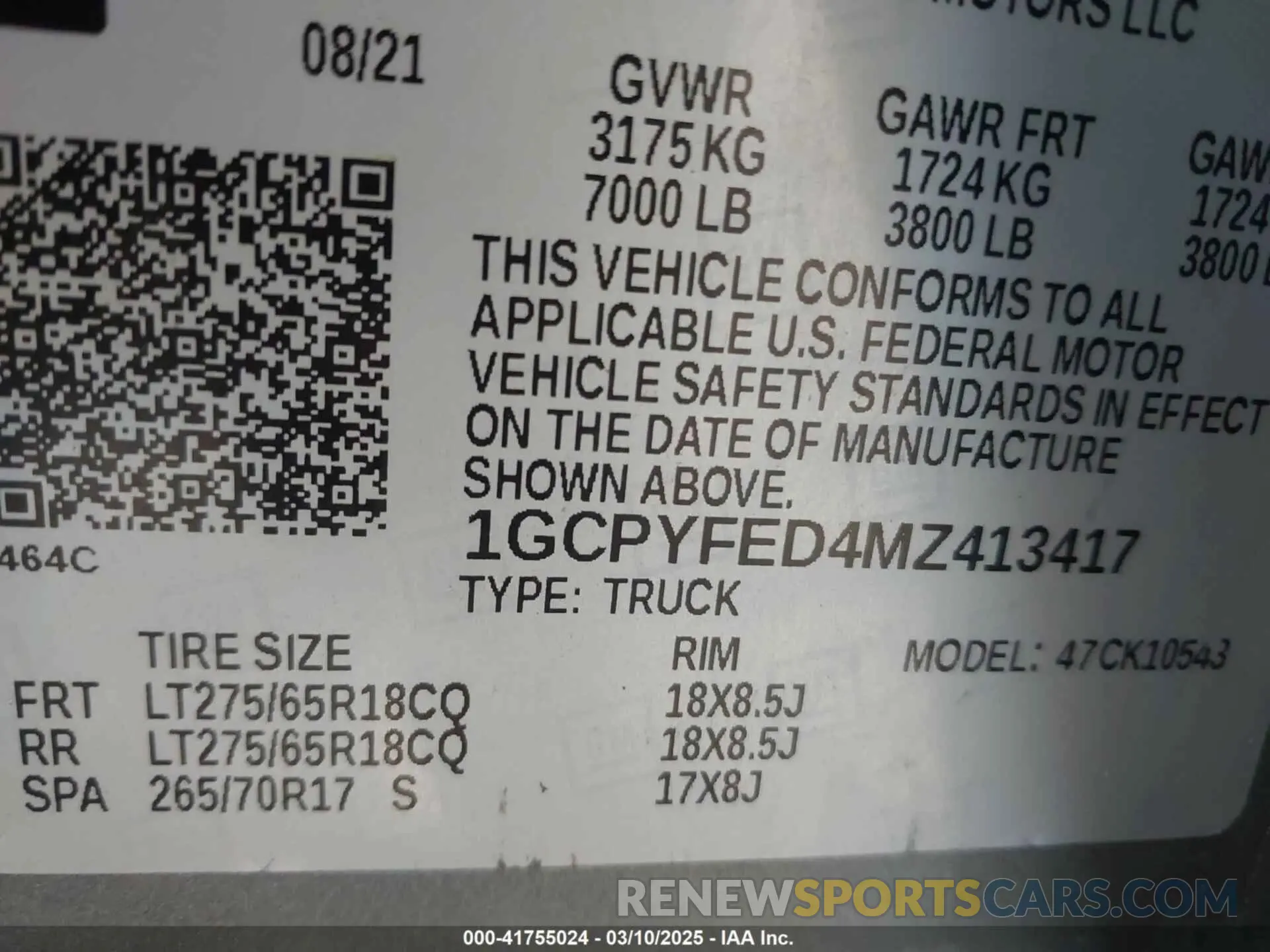 9 fotografías del automóvil dañado 1GCPYFED4MZ413417 CHEVROLET SILVERADO 1500 2021