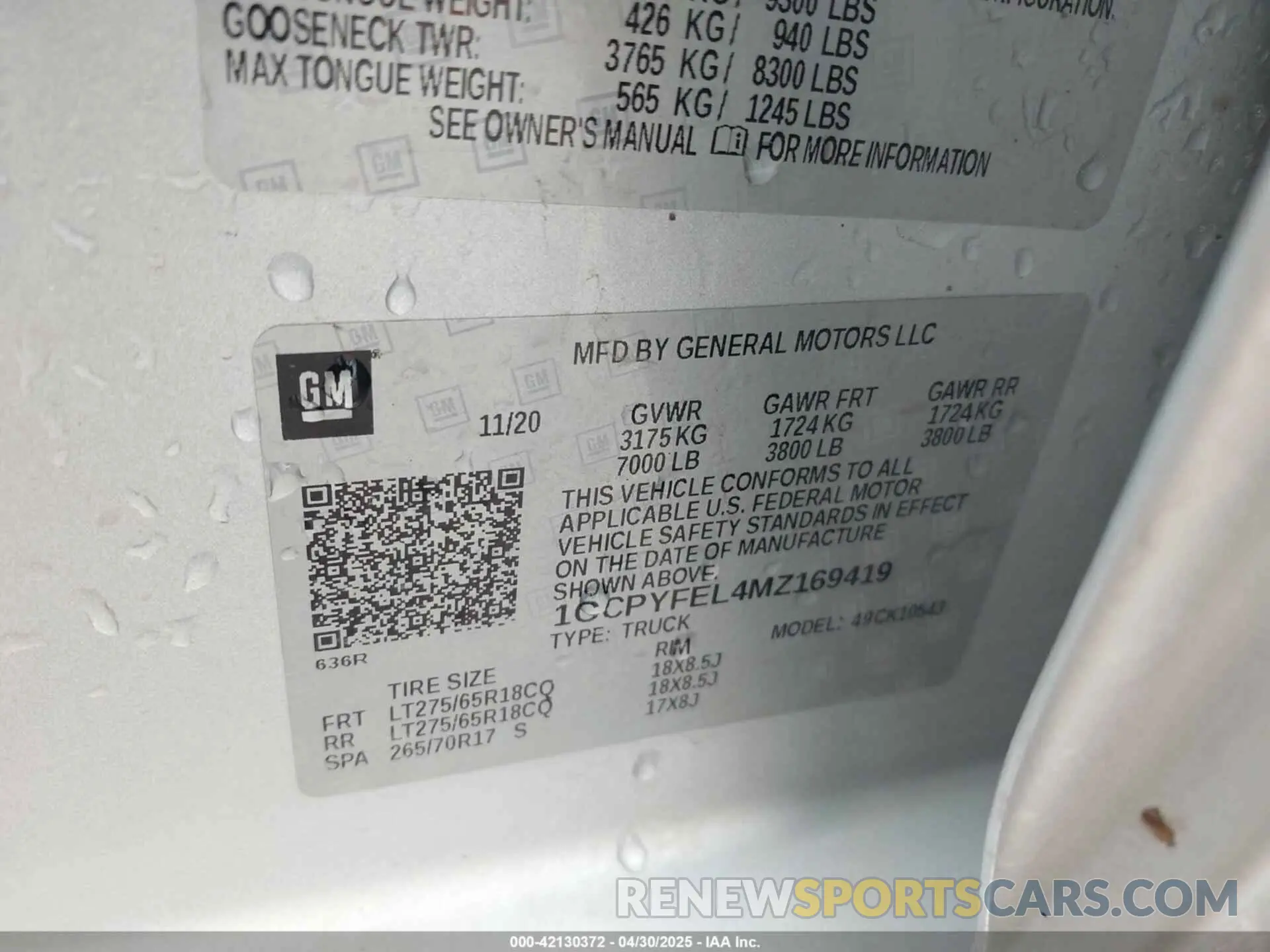 9 fotografías del automóvil dañado 1GCPYFEL4MZ169419 CHEVROLET SILVERADO 1500 2021