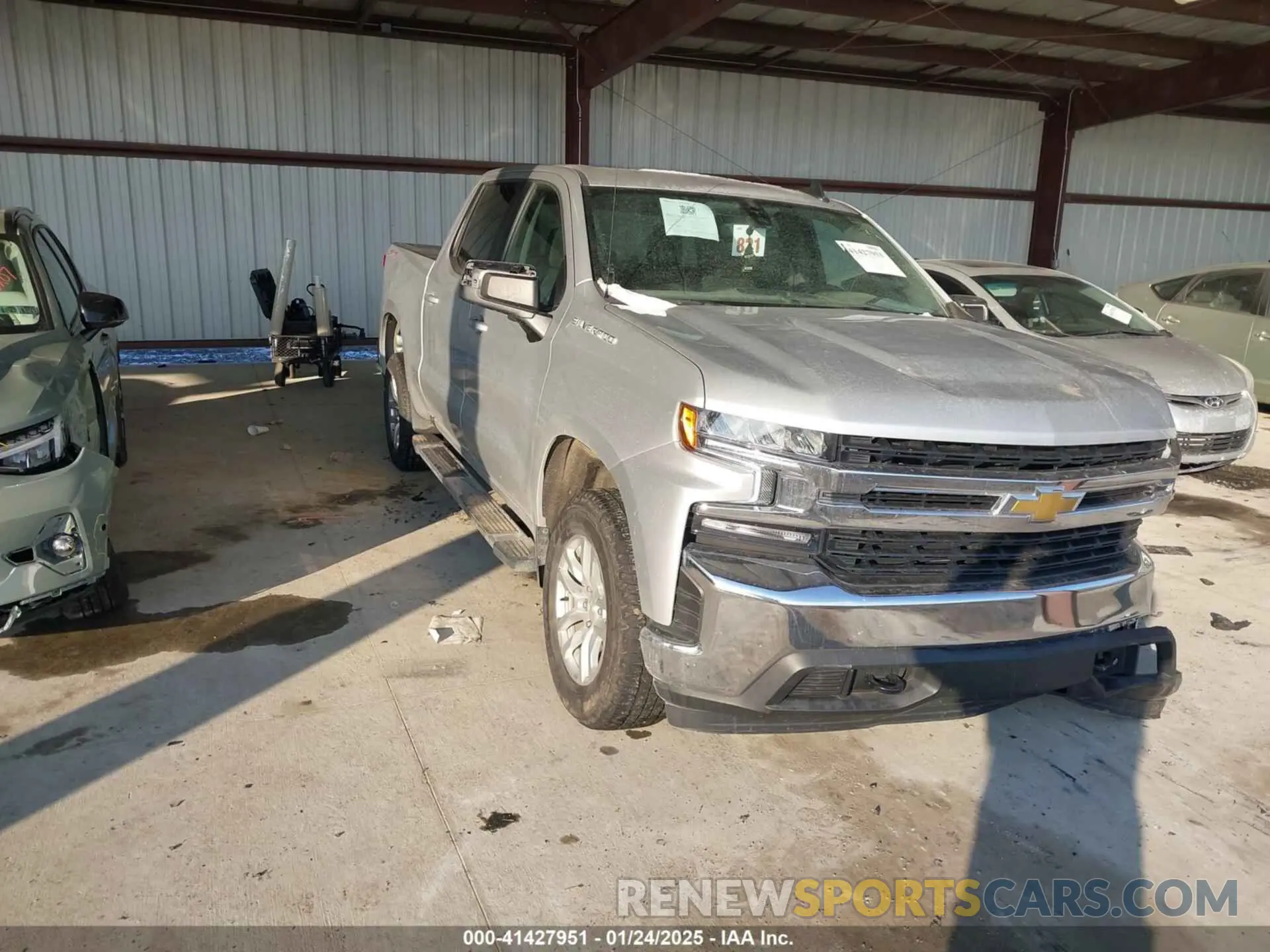 1 fotografías del automóvil dañado 1GCPYJEK2MZ453268 CHEVROLET SILVERADO 1500 2021