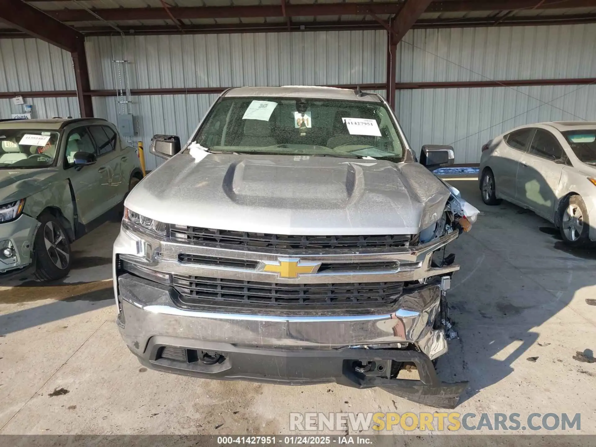 12 fotografías del automóvil dañado 1GCPYJEK2MZ453268 CHEVROLET SILVERADO 1500 2021