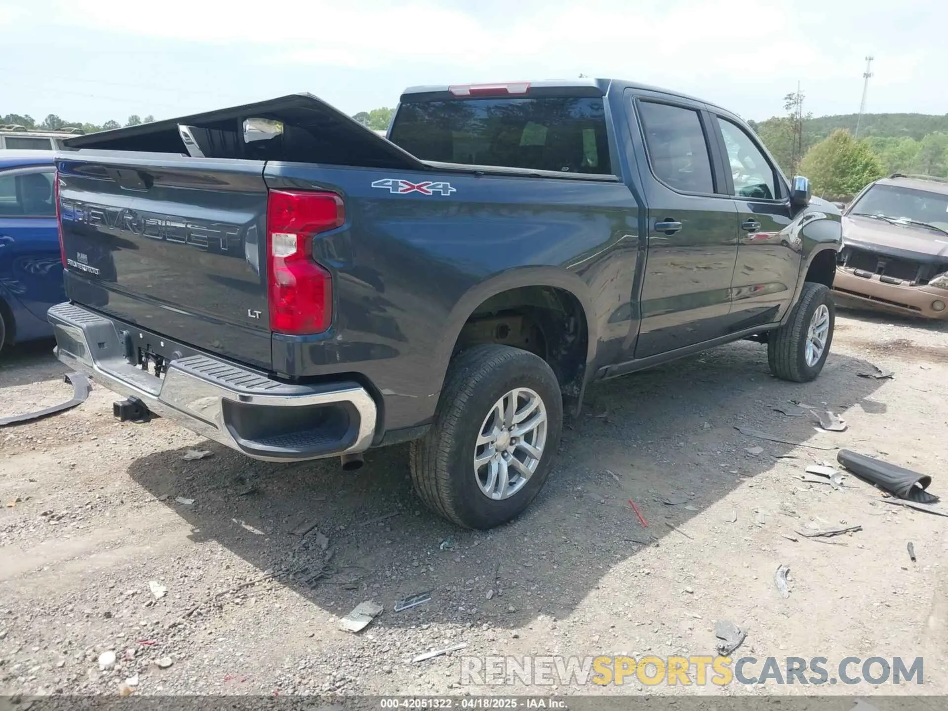 4 fotografías del automóvil dañado 1GCPYJEK4MZ434009 CHEVROLET SILVERADO 1500 2021