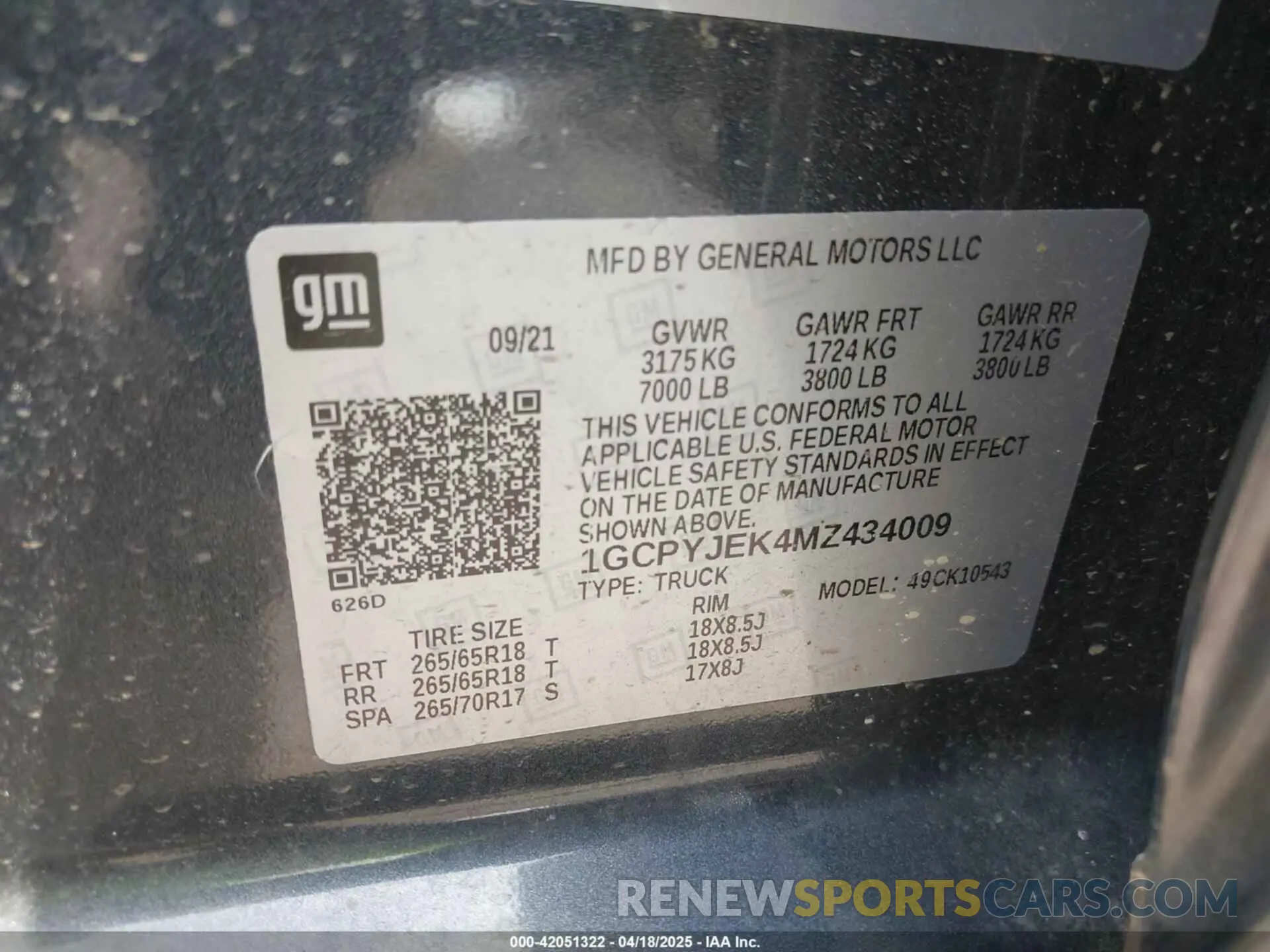 9 fotografías del automóvil dañado 1GCPYJEK4MZ434009 CHEVROLET SILVERADO 1500 2021