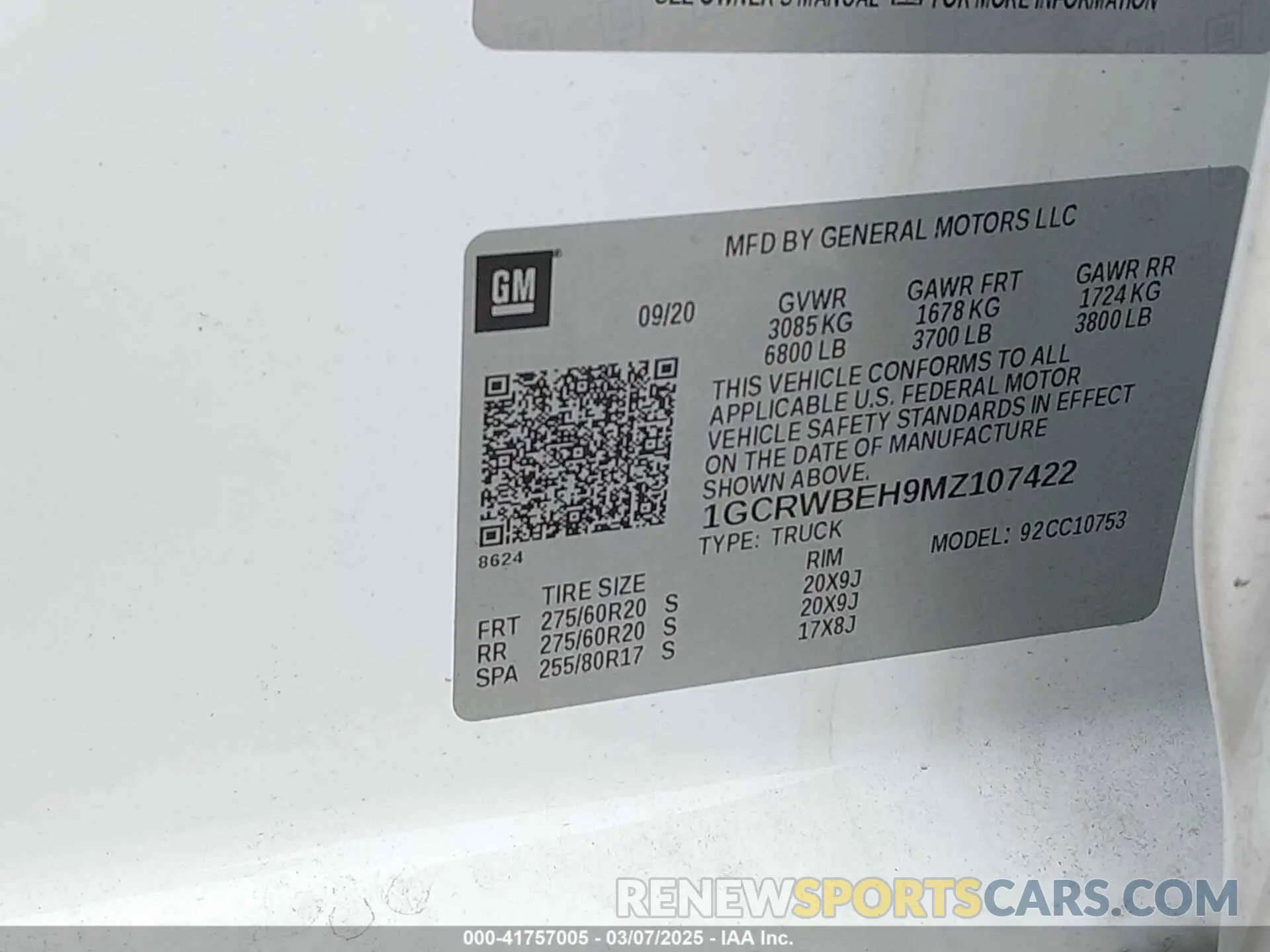 9 fotografías del automóvil dañado 1GCRWBEH9MZ107422 CHEVROLET SILVERADO 1500 2021
