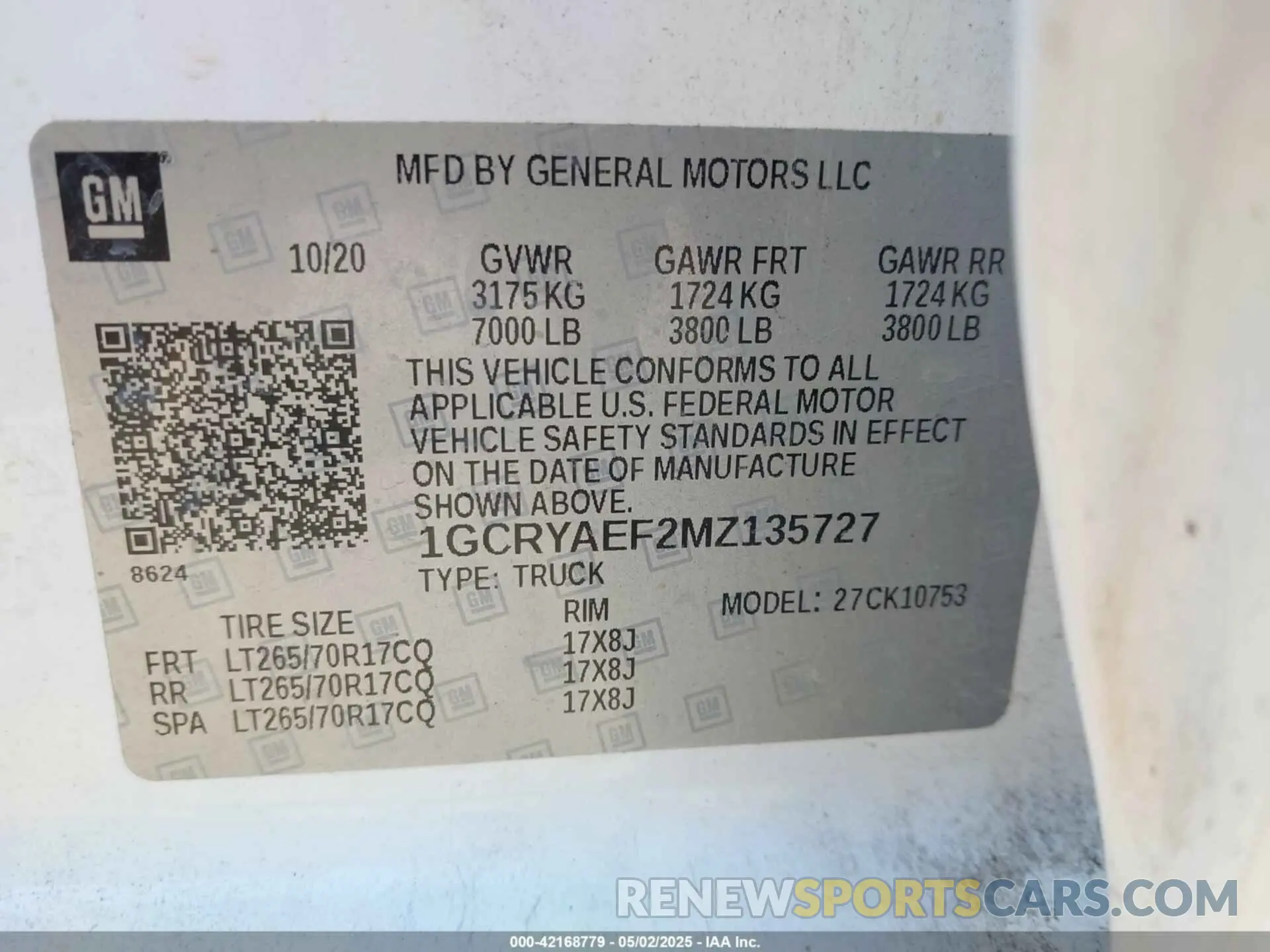 9 fotografías del automóvil dañado 1GCRYAEF2MZ135727 CHEVROLET SILVERADO 1500 2021