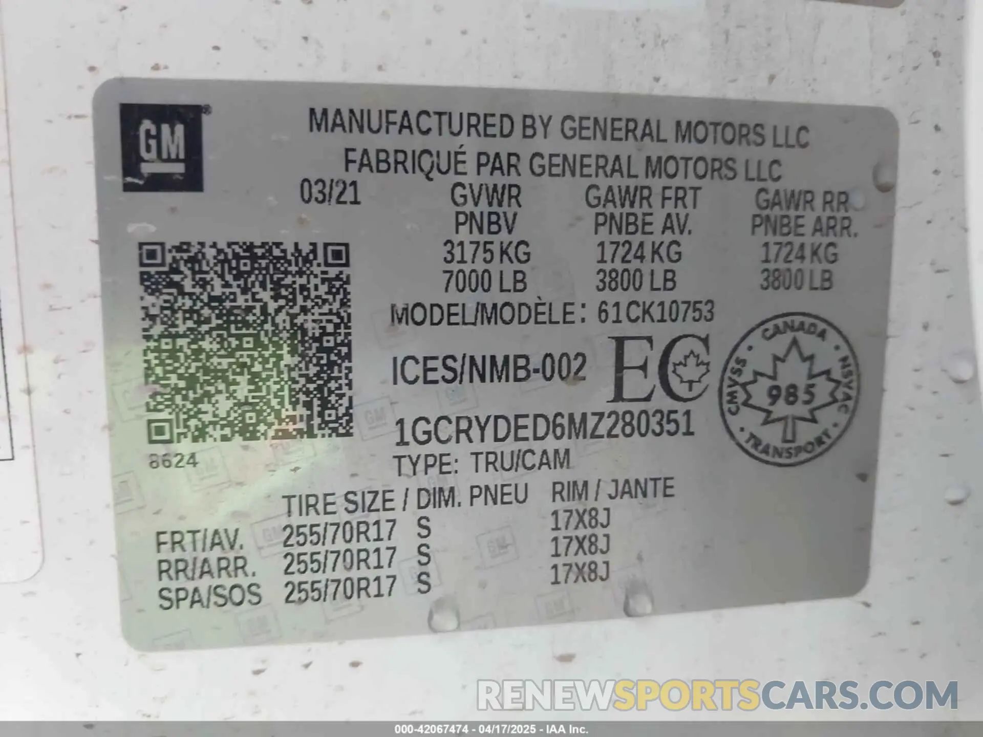9 fotografías del automóvil dañado 1GCRYDED6MZ280351 CHEVROLET SILVERADO 1500 2021
