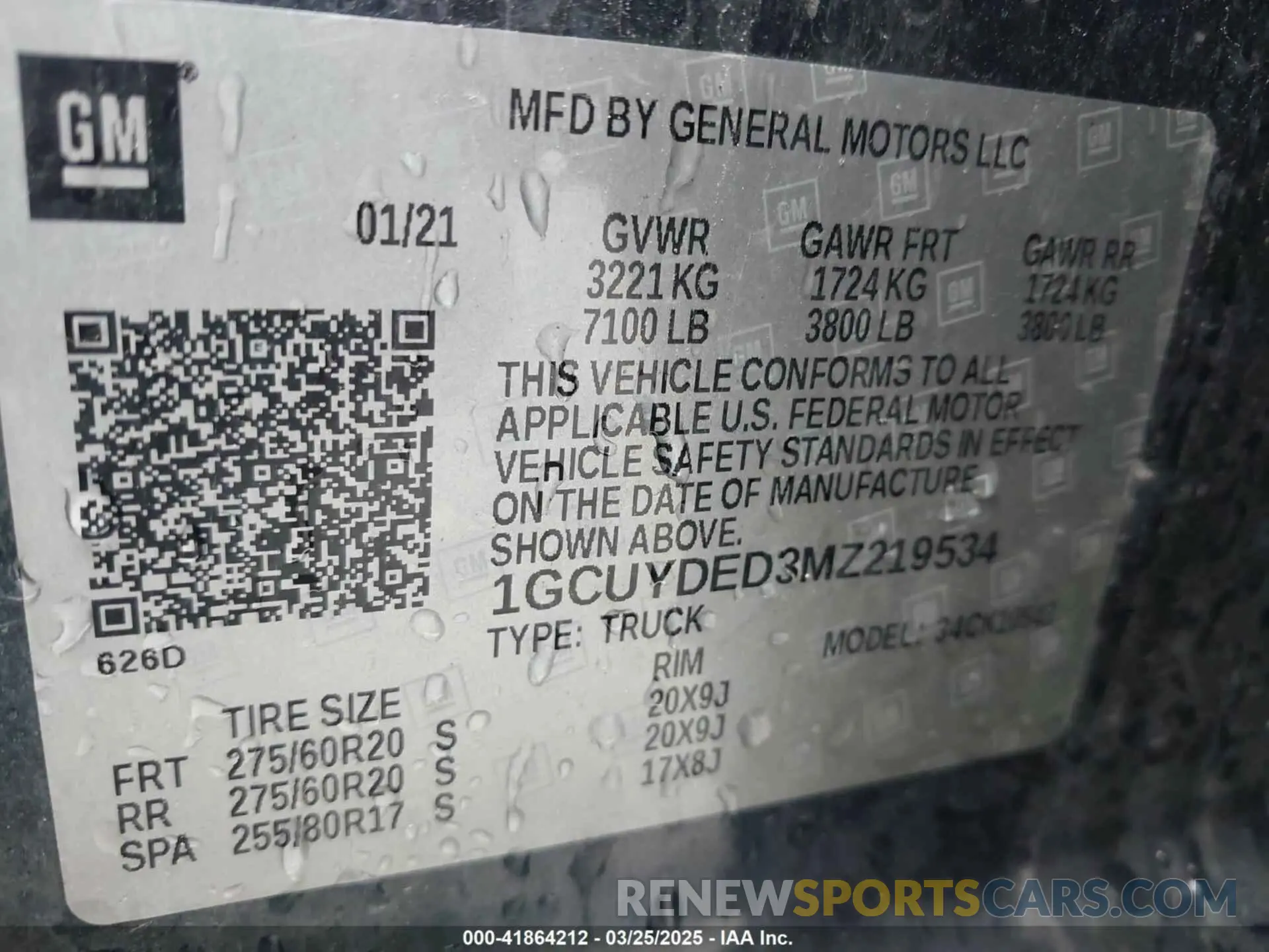 9 fotografías del automóvil dañado 1GCUYDED3MZ219534 CHEVROLET SILVERADO 1500 2021