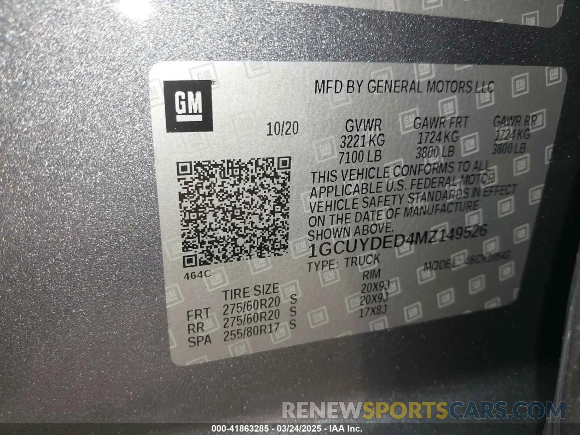 9 fotografías del automóvil dañado 1GCUYDED4MZ149526 CHEVROLET SILVERADO 1500 2021