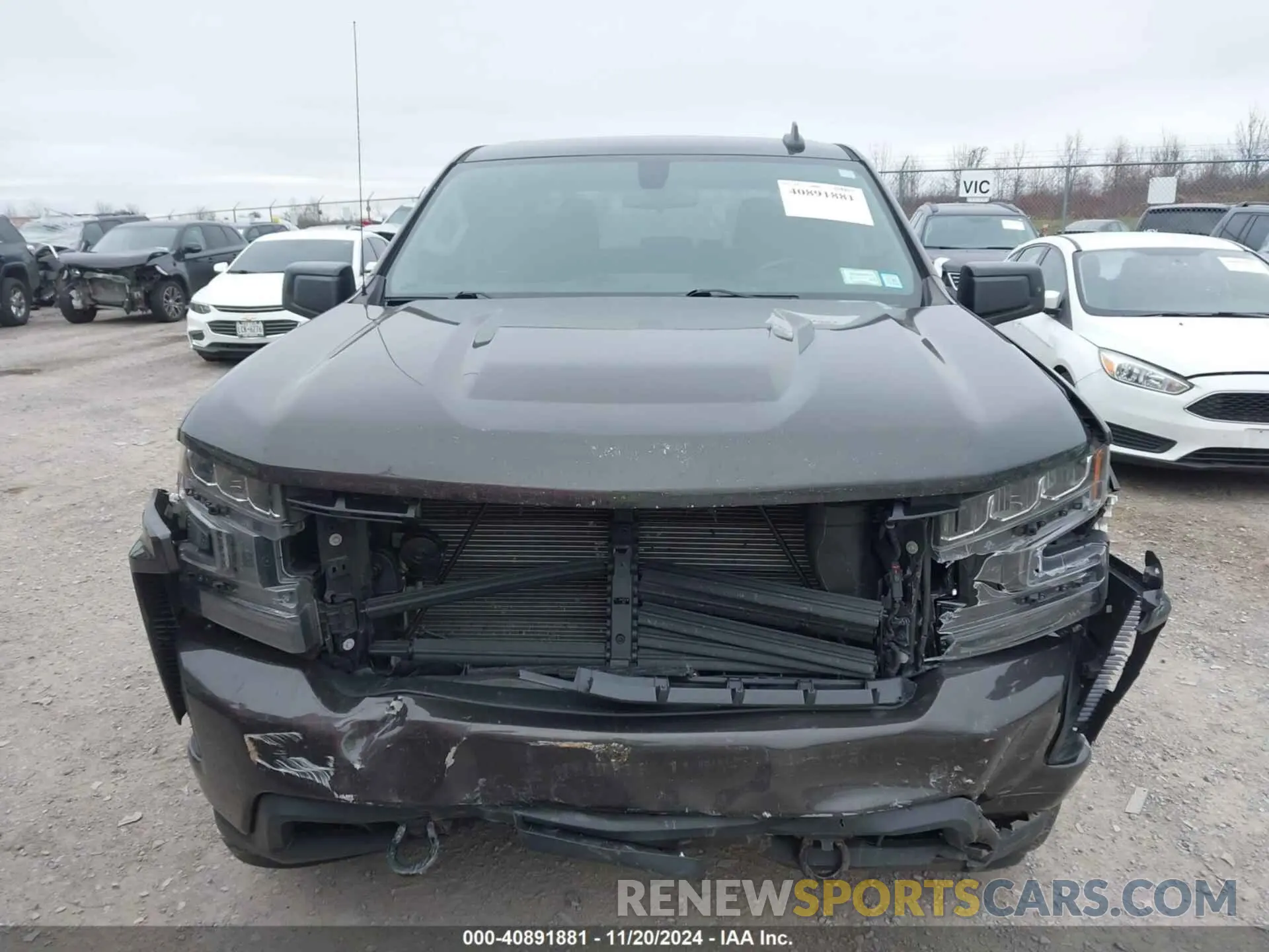 12 fotografías del automóvil dañado 1GCUYEEDXMZ387645 CHEVROLET SILVERADO 1500 2021