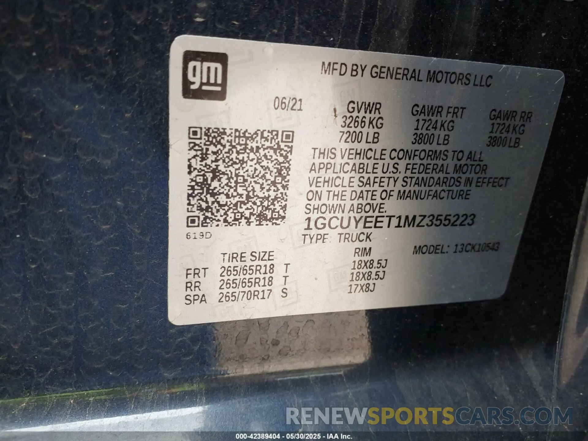 9 fotografías del automóvil dañado 1GCUYEET1MZ355223 CHEVROLET SILVERADO 1500 2021