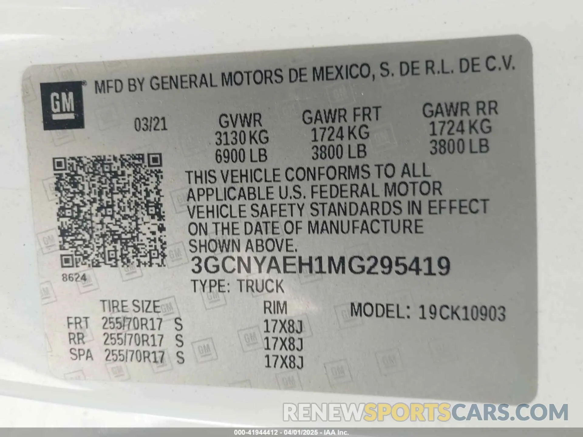 9 fotografías del automóvil dañado 3GCNYAEH1MG295419 CHEVROLET SILVERADO 1500 2021