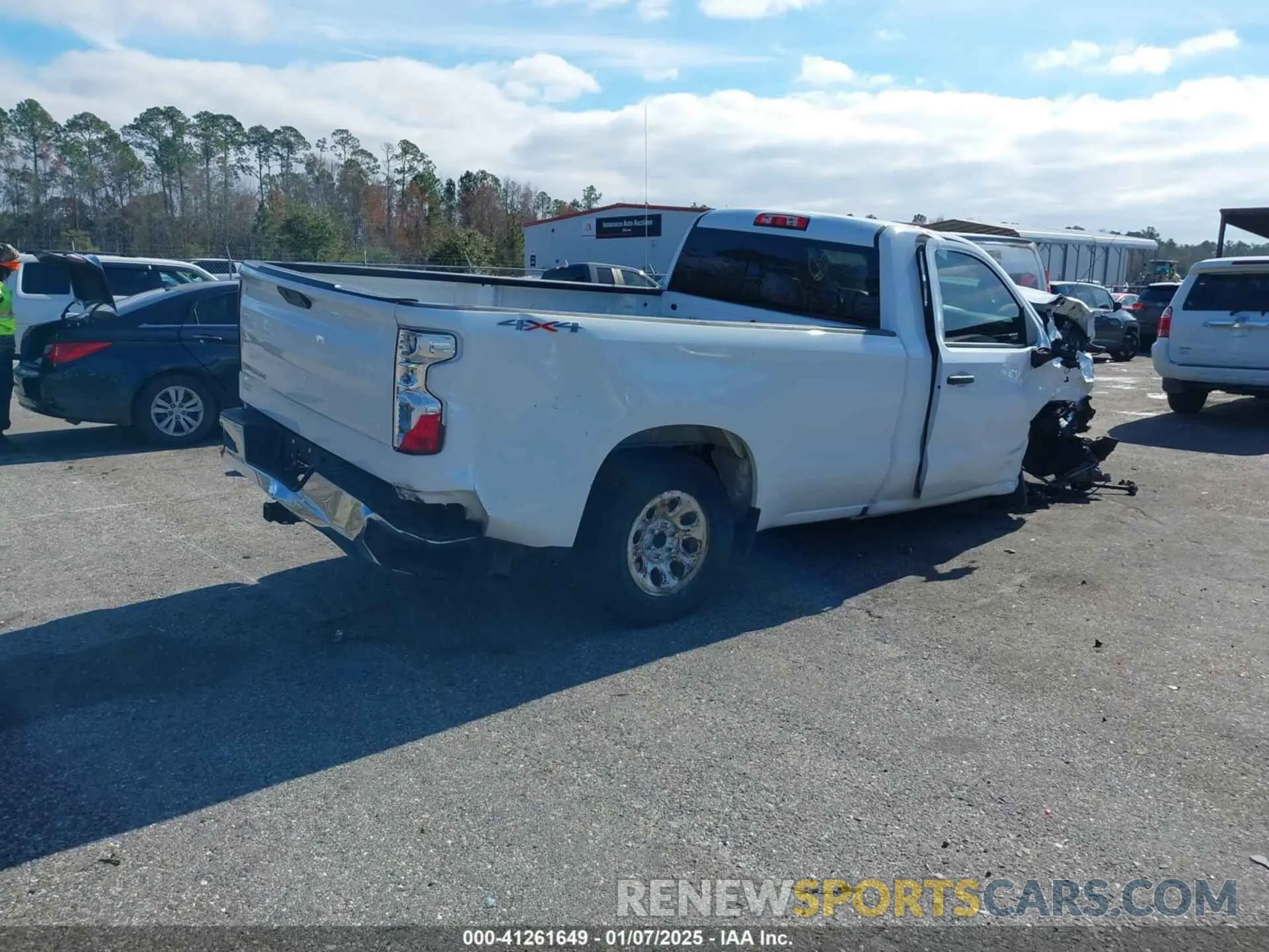 4 fotografías del automóvil dañado 3GCNYAEK5MG393641 CHEVROLET SILVERADO 1500 2021