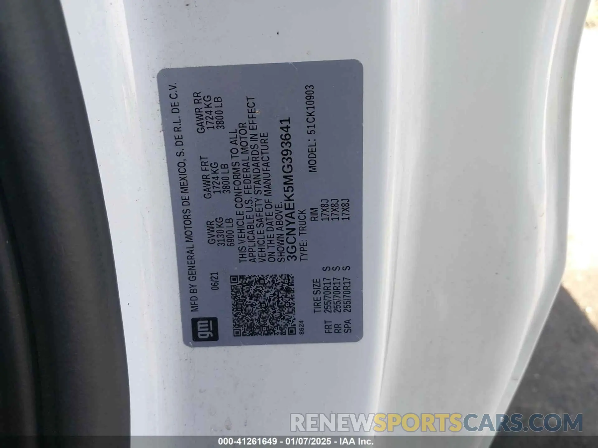 9 fotografías del automóvil dañado 3GCNYAEK5MG393641 CHEVROLET SILVERADO 1500 2021