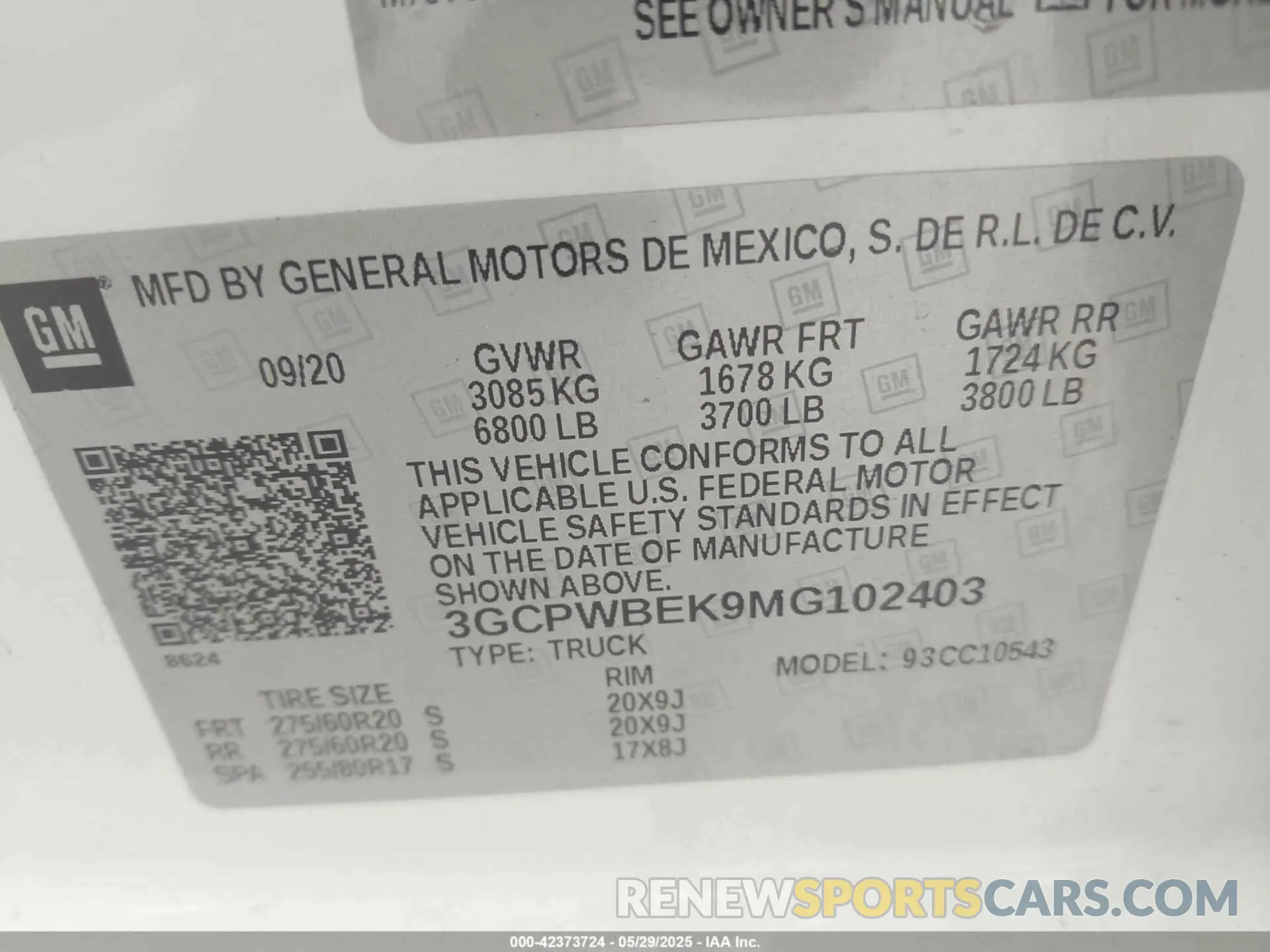 9 fotografías del automóvil dañado 3GCPWBEK9MG102403 CHEVROLET SILVERADO 1500 2021