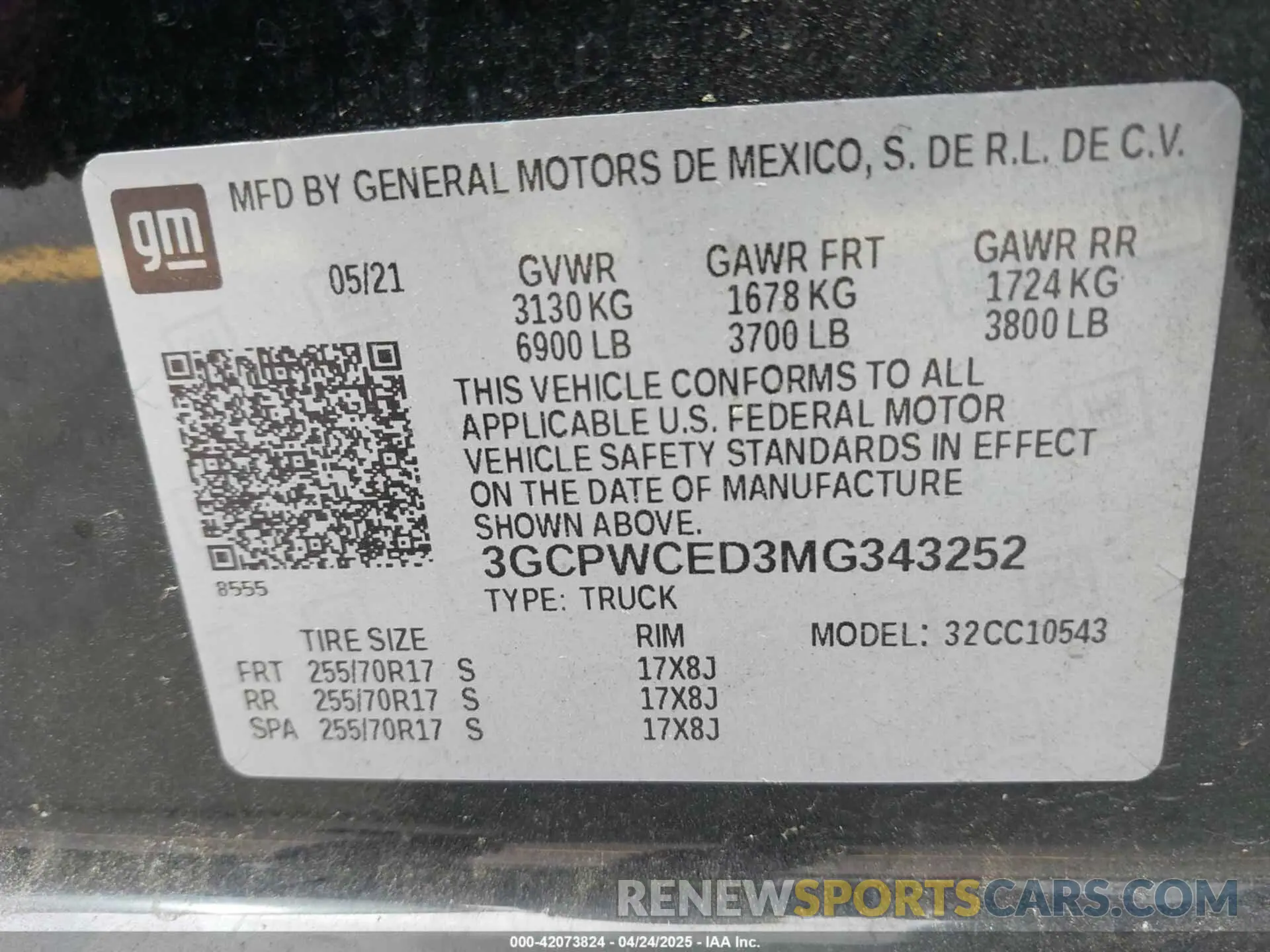 9 fotografías del automóvil dañado 3GCPWCED3MG343252 CHEVROLET SILVERADO 1500 2021