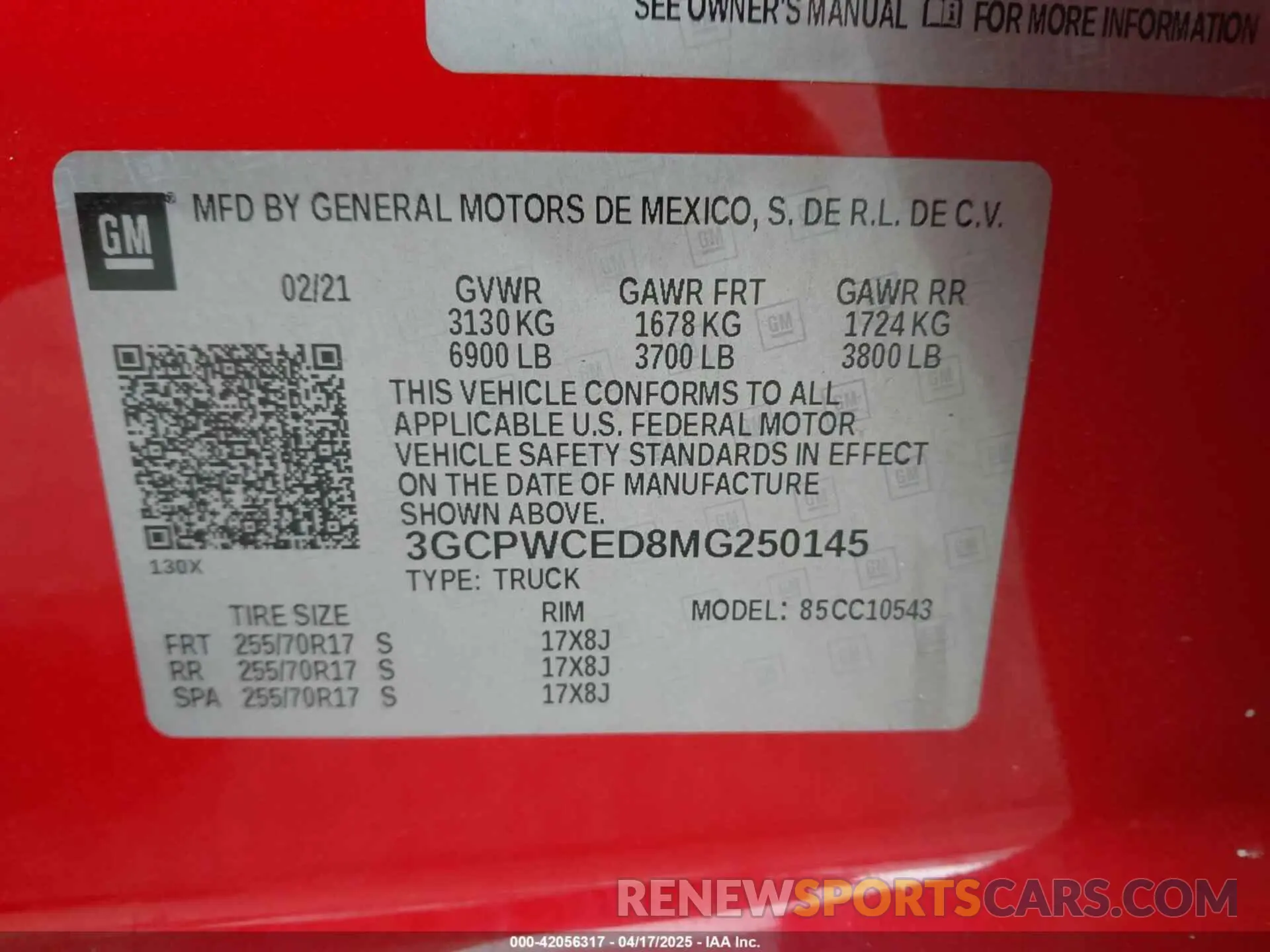 9 fotografías del automóvil dañado 3GCPWCED8MG250145 CHEVROLET SILVERADO 1500 2021