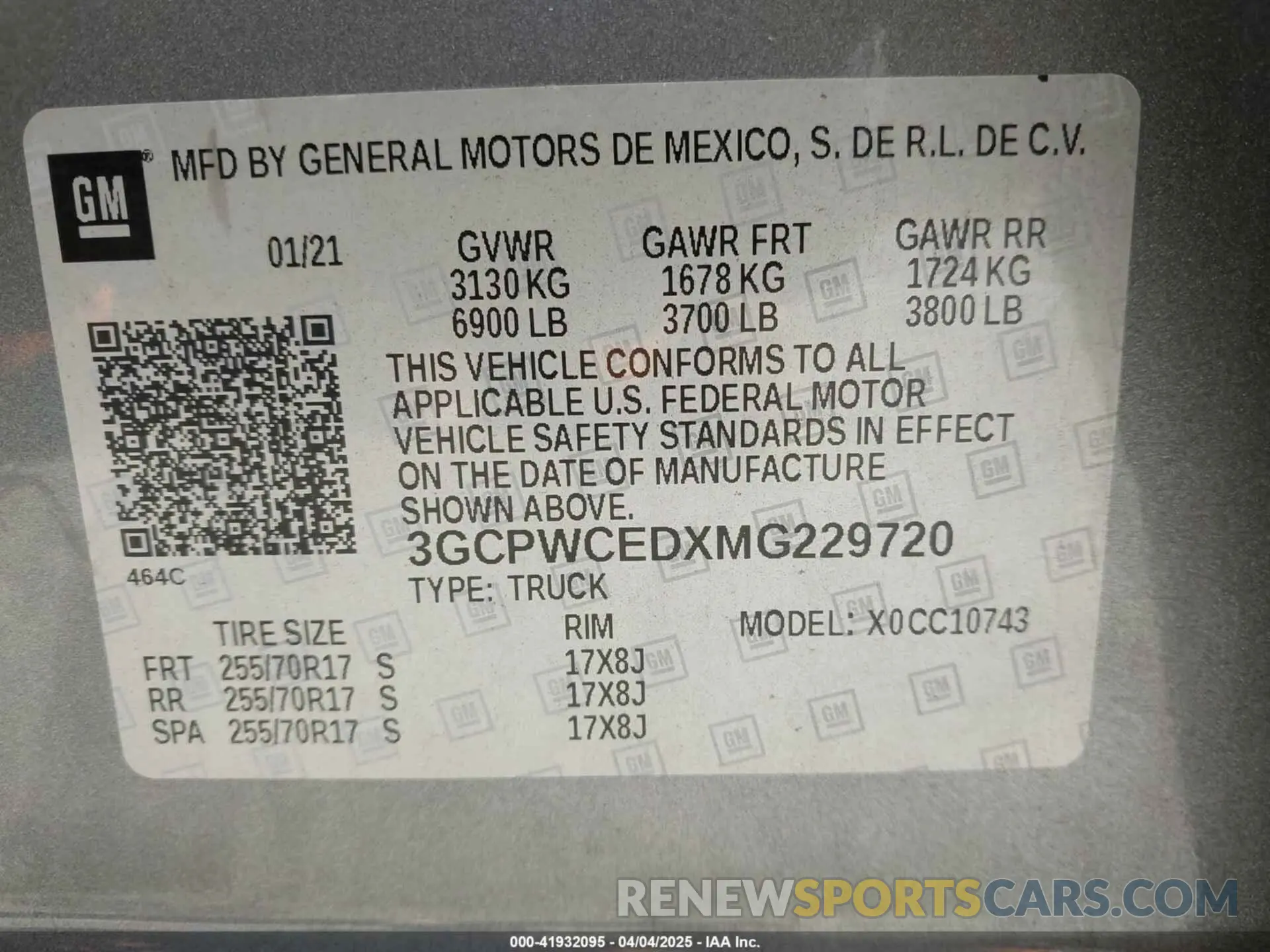 9 fotografías del automóvil dañado 3GCPWCEDXMG229720 CHEVROLET SILVERADO 1500 2021