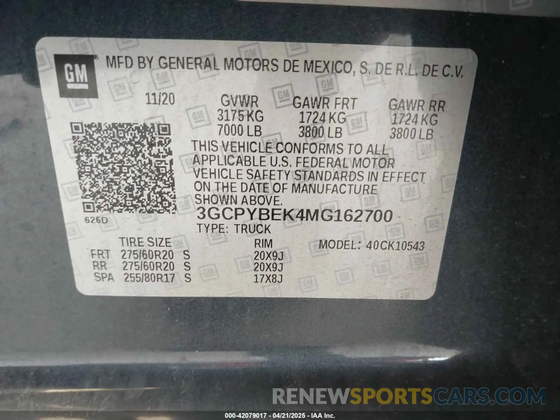9 fotografías del automóvil dañado 3GCPYBEK4MG162700 CHEVROLET SILVERADO 1500 2021