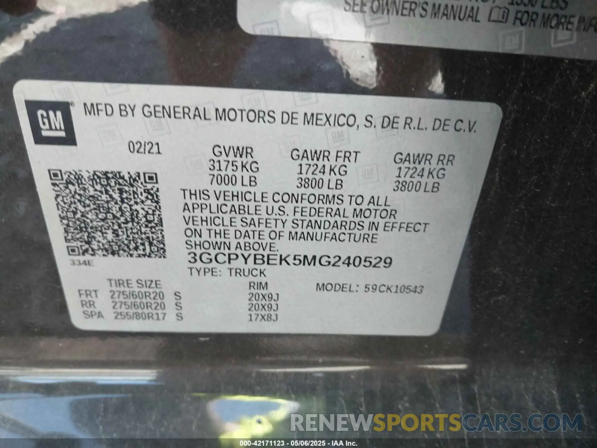 9 fotografías del automóvil dañado 3GCPYBEK5MG240529 CHEVROLET SILVERADO 1500 2021