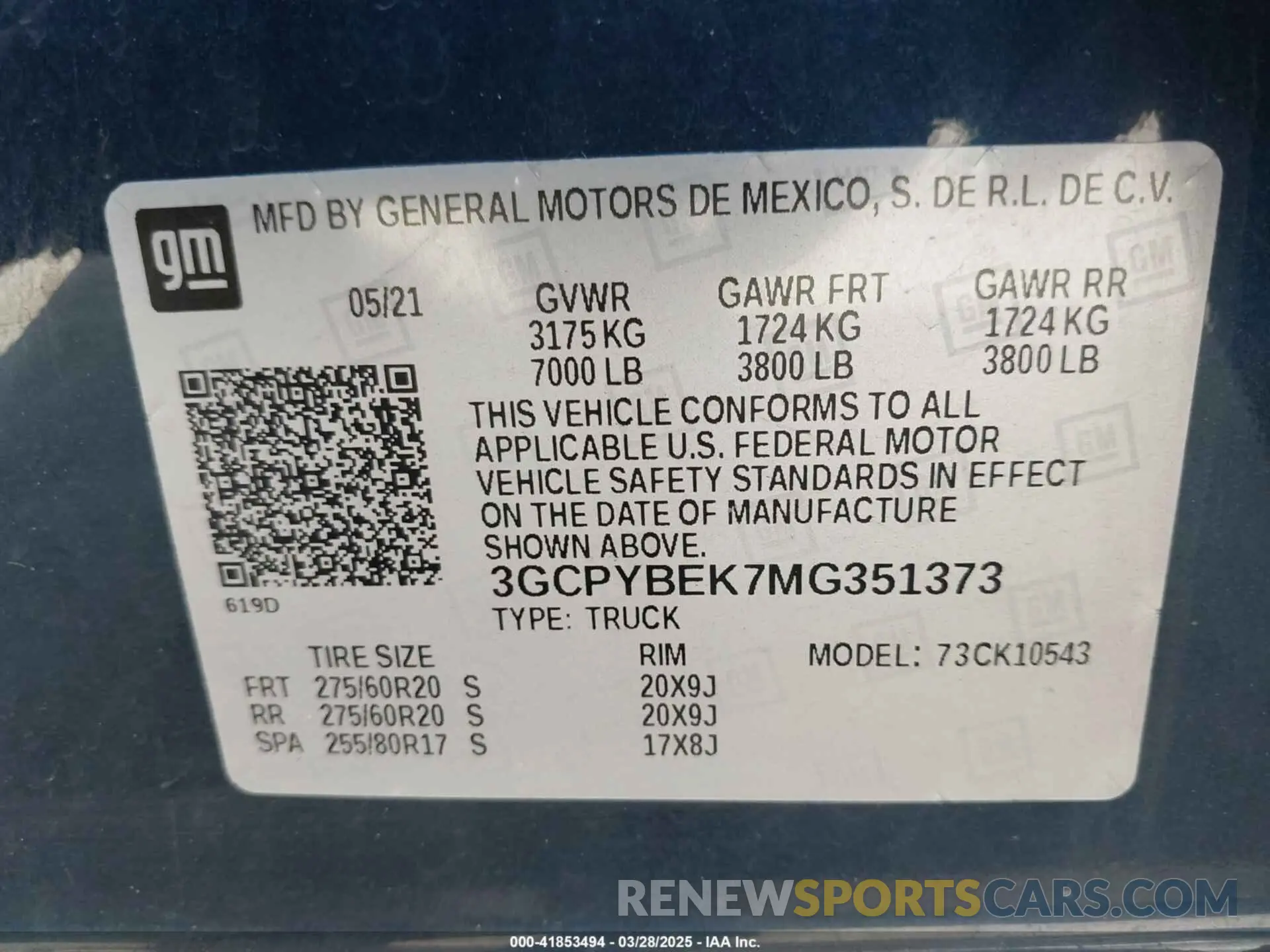 9 fotografías del automóvil dañado 3GCPYBEK7MG351373 CHEVROLET SILVERADO 1500 2021