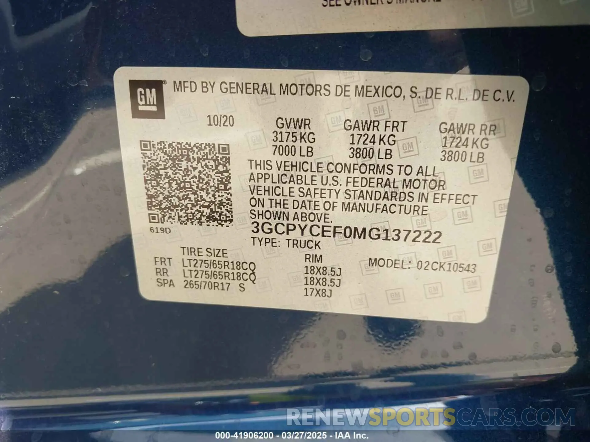 9 fotografías del automóvil dañado 3GCPYCEF0MG137222 CHEVROLET SILVERADO 1500 2021