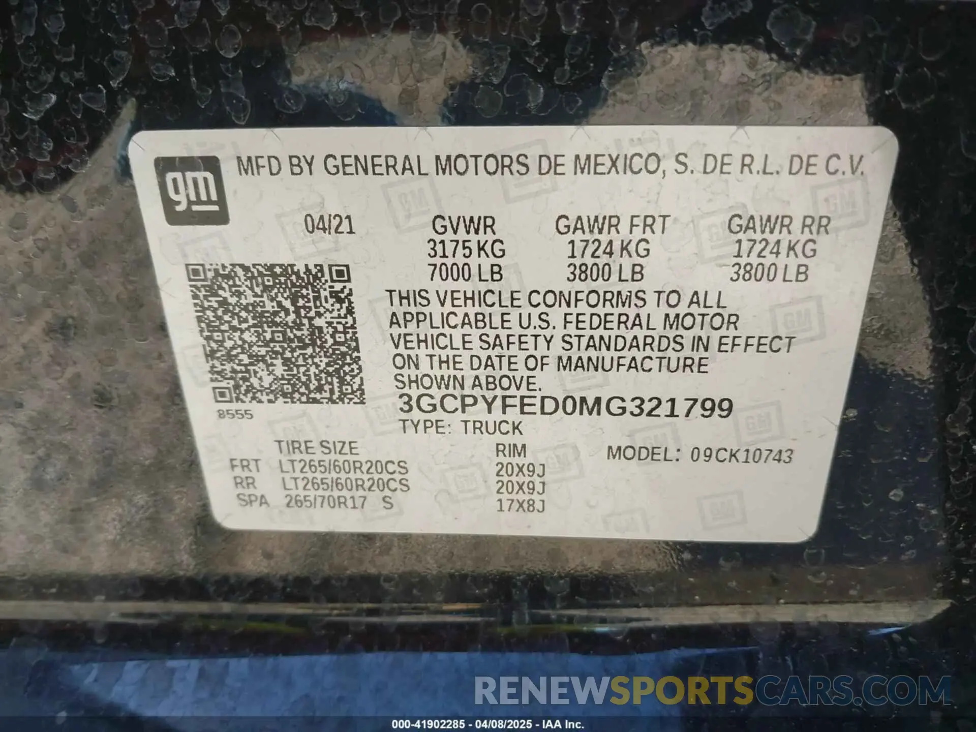 9 fotografías del automóvil dañado 3GCPYFED0MG321799 CHEVROLET SILVERADO 1500 2021
