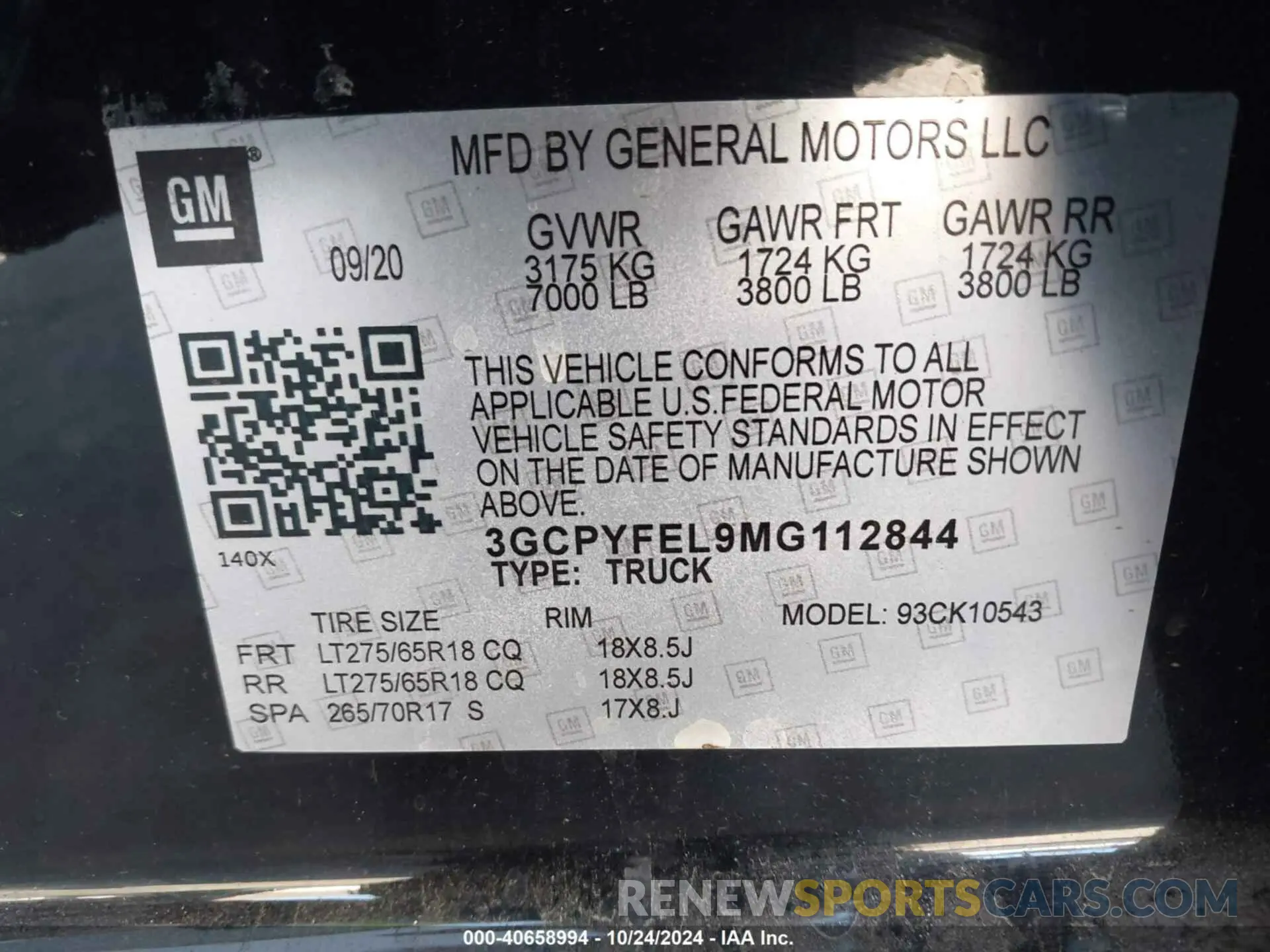 9 fotografías del automóvil dañado 3GCPYFEL9MG112813 CHEVROLET SILVERADO 1500 2021