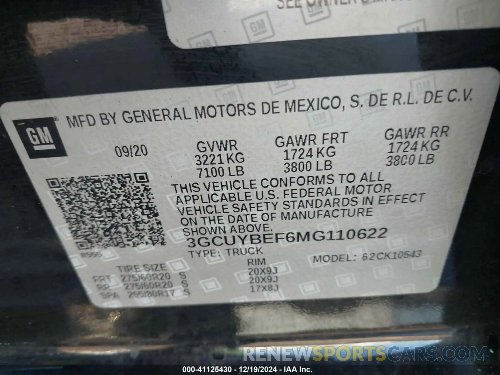 9 fotografías del automóvil dañado 3GCUYBEF6MG110622 CHEVROLET SILVERADO 1500 2021