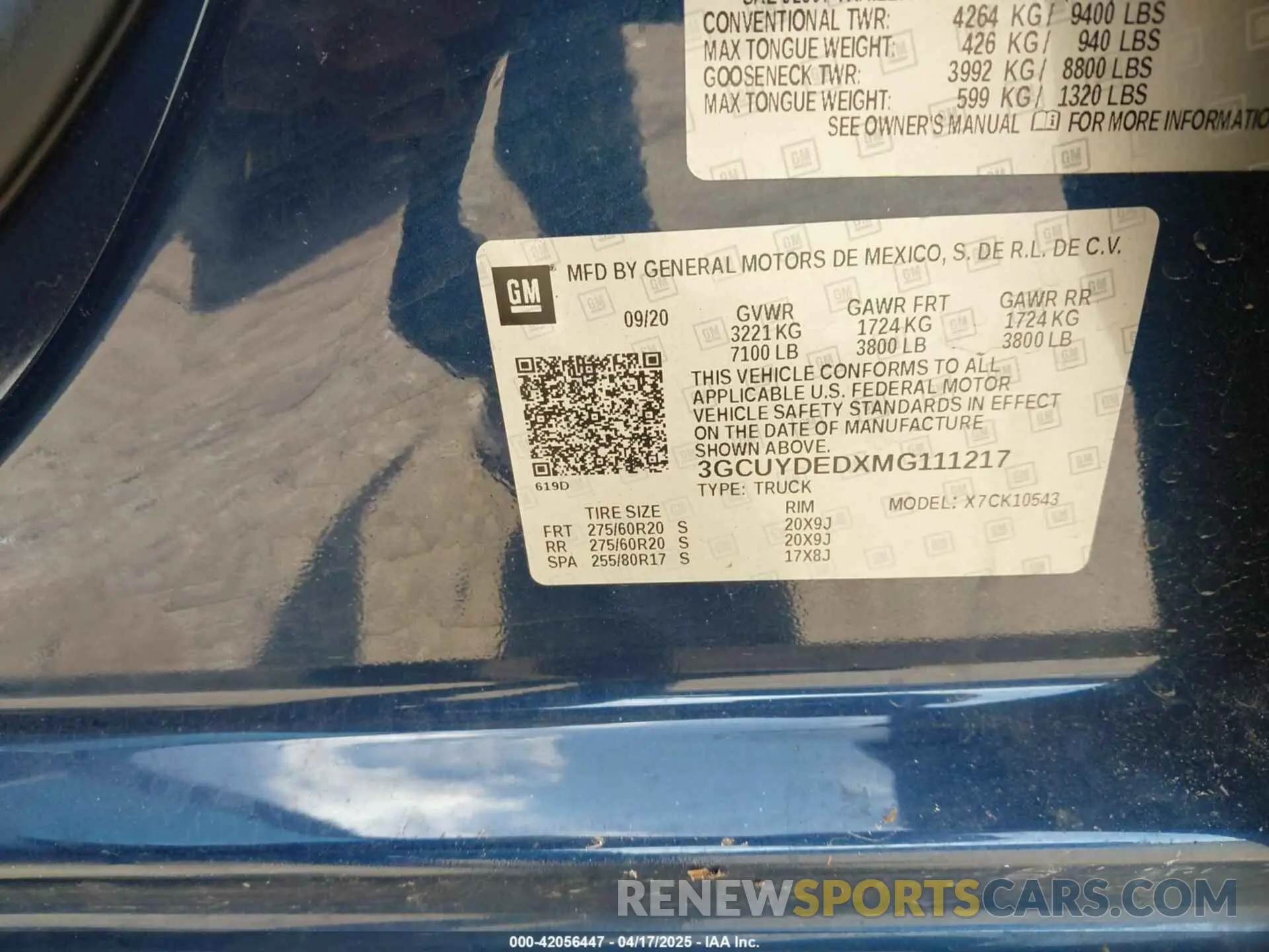 9 fotografías del automóvil dañado 3GCUYDEDXMG111217 CHEVROLET SILVERADO 1500 2021