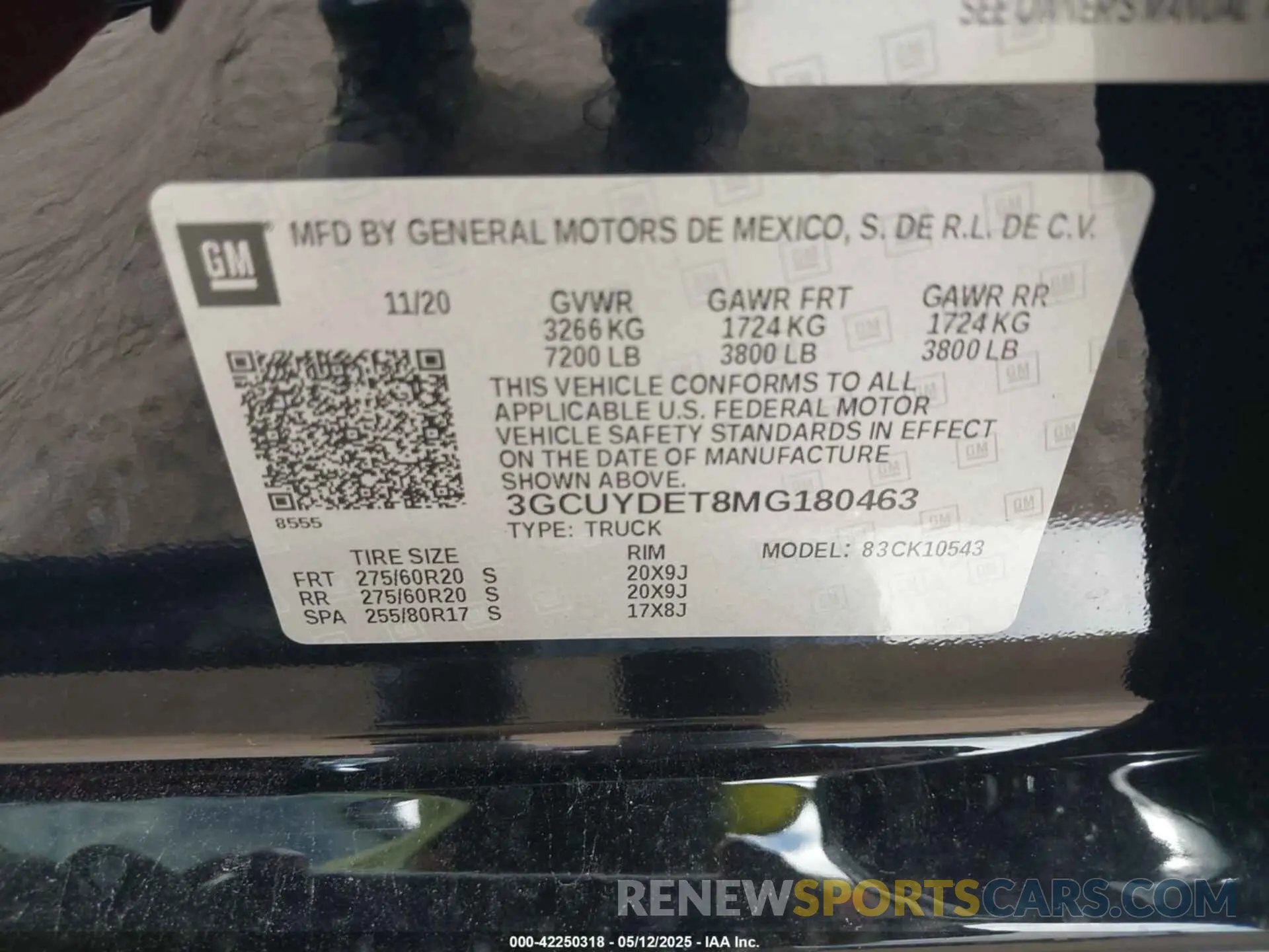 9 fotografías del automóvil dañado 3GCUYDET8MG180463 CHEVROLET SILVERADO 1500 2021