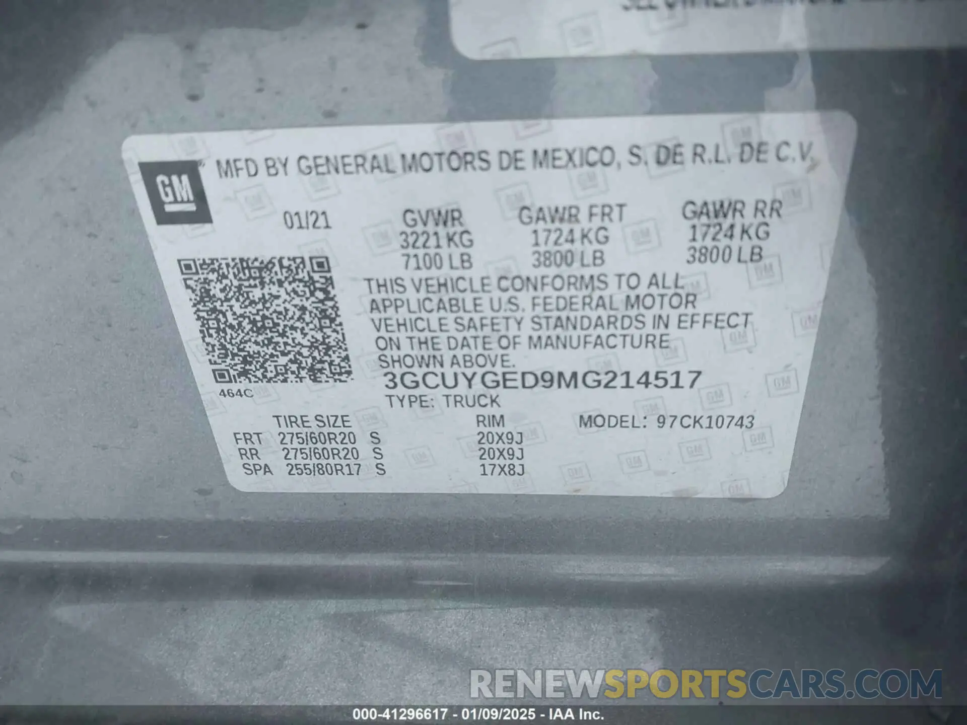9 fotografías del automóvil dañado 3GCUYGED9MG214517 CHEVROLET SILVERADO 1500 2021