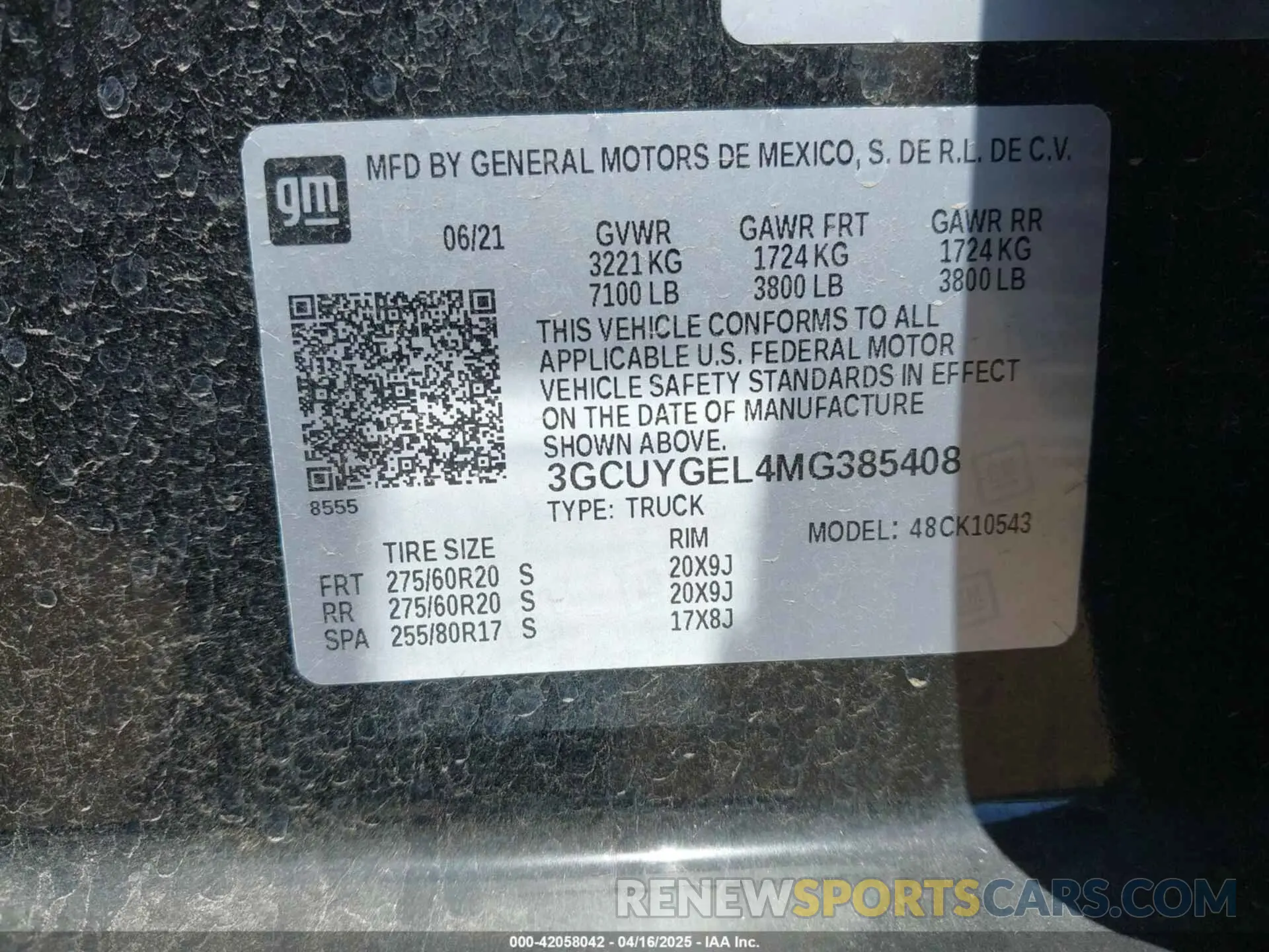 9 fotografías del automóvil dañado 3GCUYGEL4MG385408 CHEVROLET SILVERADO 1500 2021